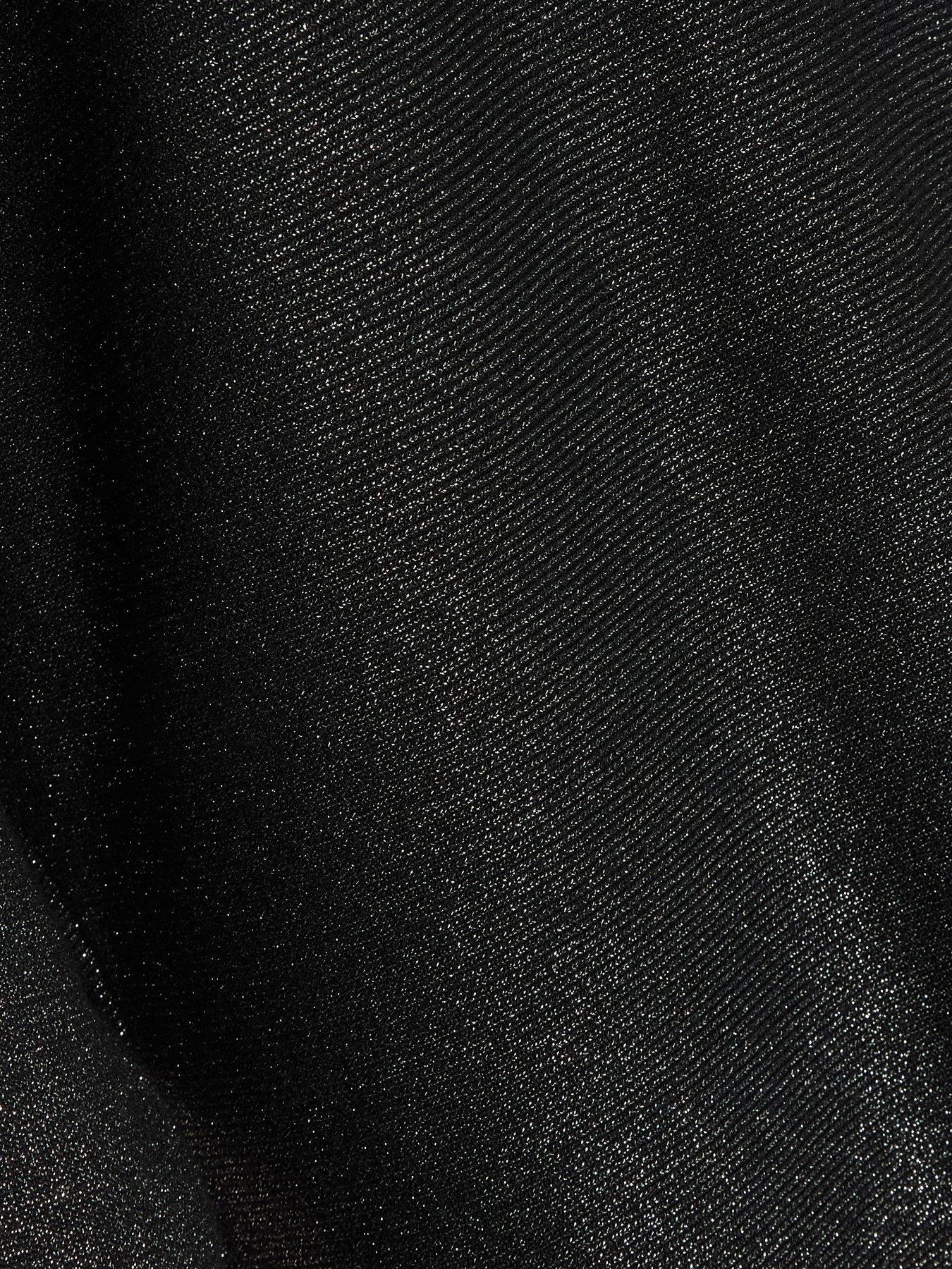 image of quiz-black-glitter-batwing-jumper