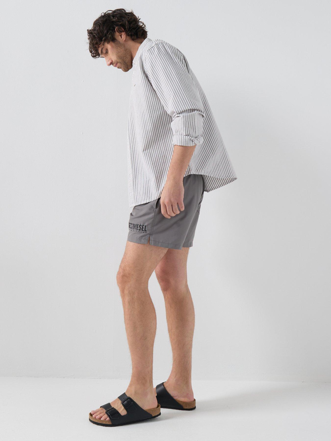  image of diesel-classic-logo-swim-shorts-grey