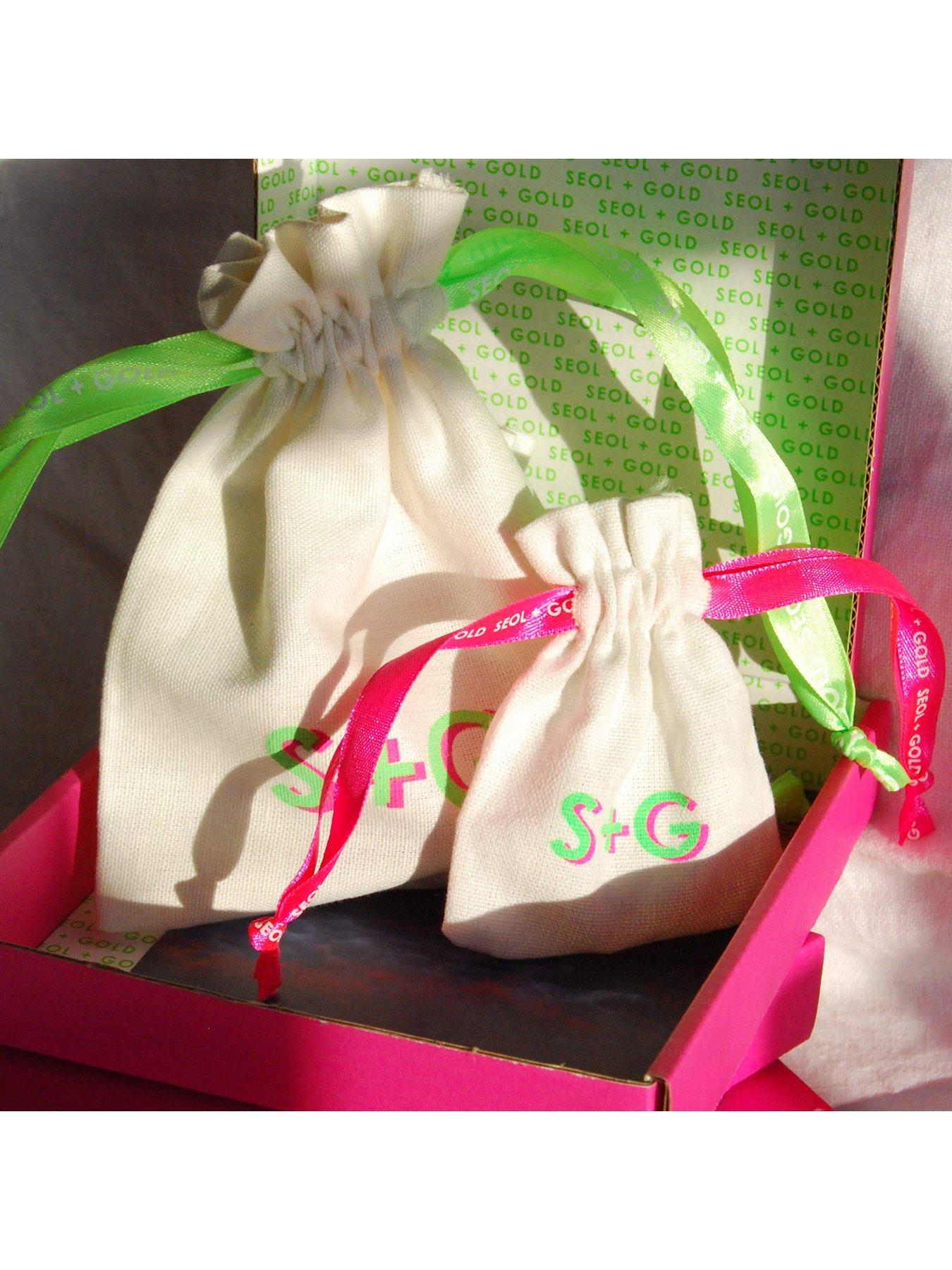 Image 5 of 5 of Seol + Gold Sterling Silver Peridot Bobble Charm Hoops