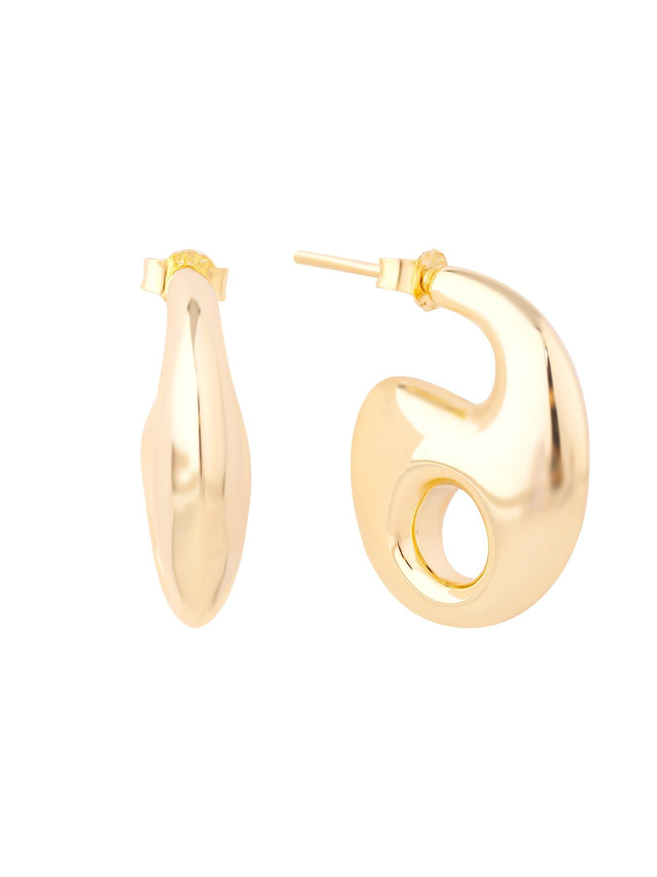 Image 3 of 5 of Seol + Gold 18ct Gold Plate Over Sterling Silver Mariner Link Studs