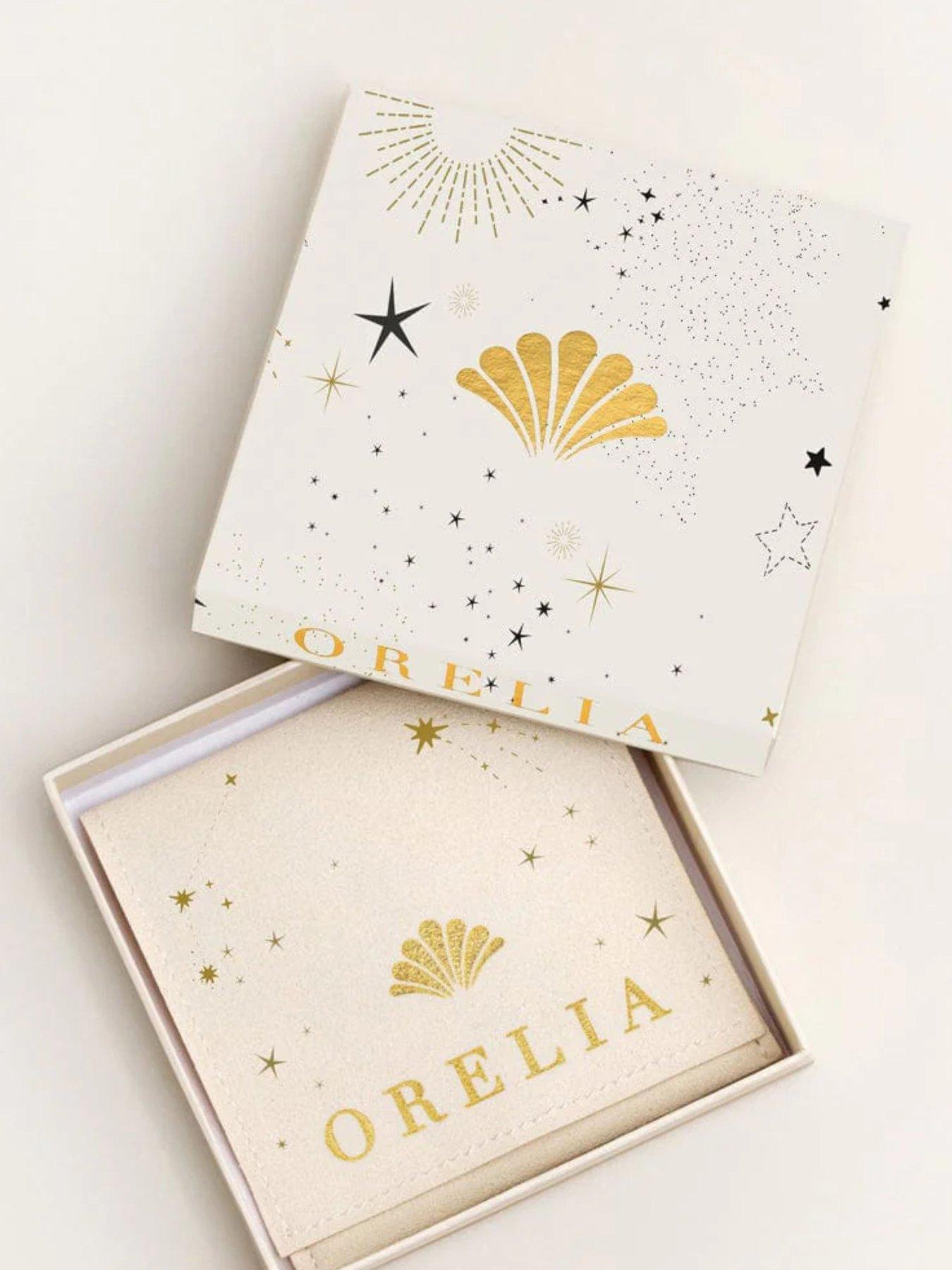Image 2 of 3 of Orelia Crystal Starburst Micro Hoop Gift Box - Gold