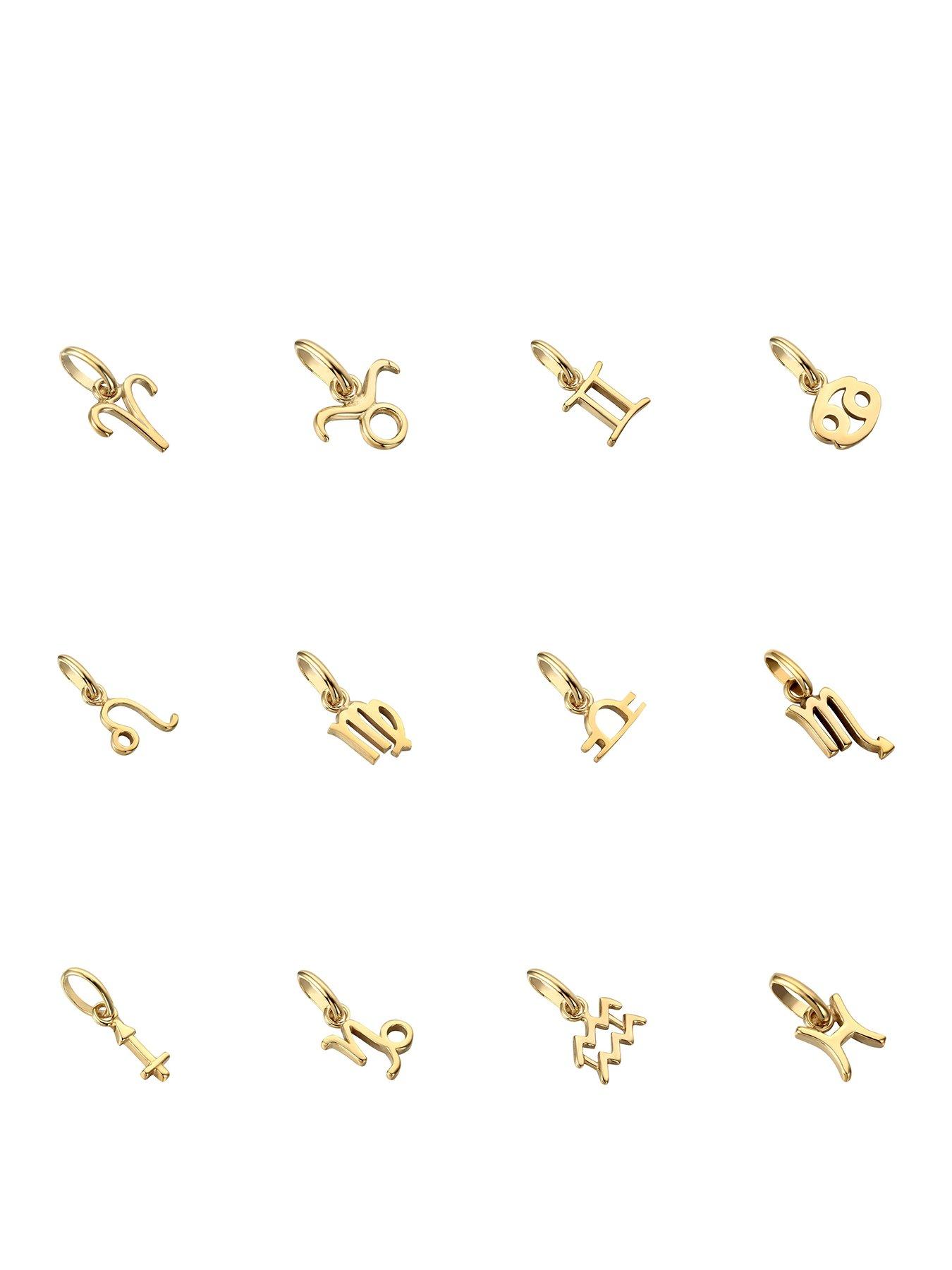 Seol + Gold 18ct Gold Plate Over Sterling Silver Zodiac Sign Charm Necklace