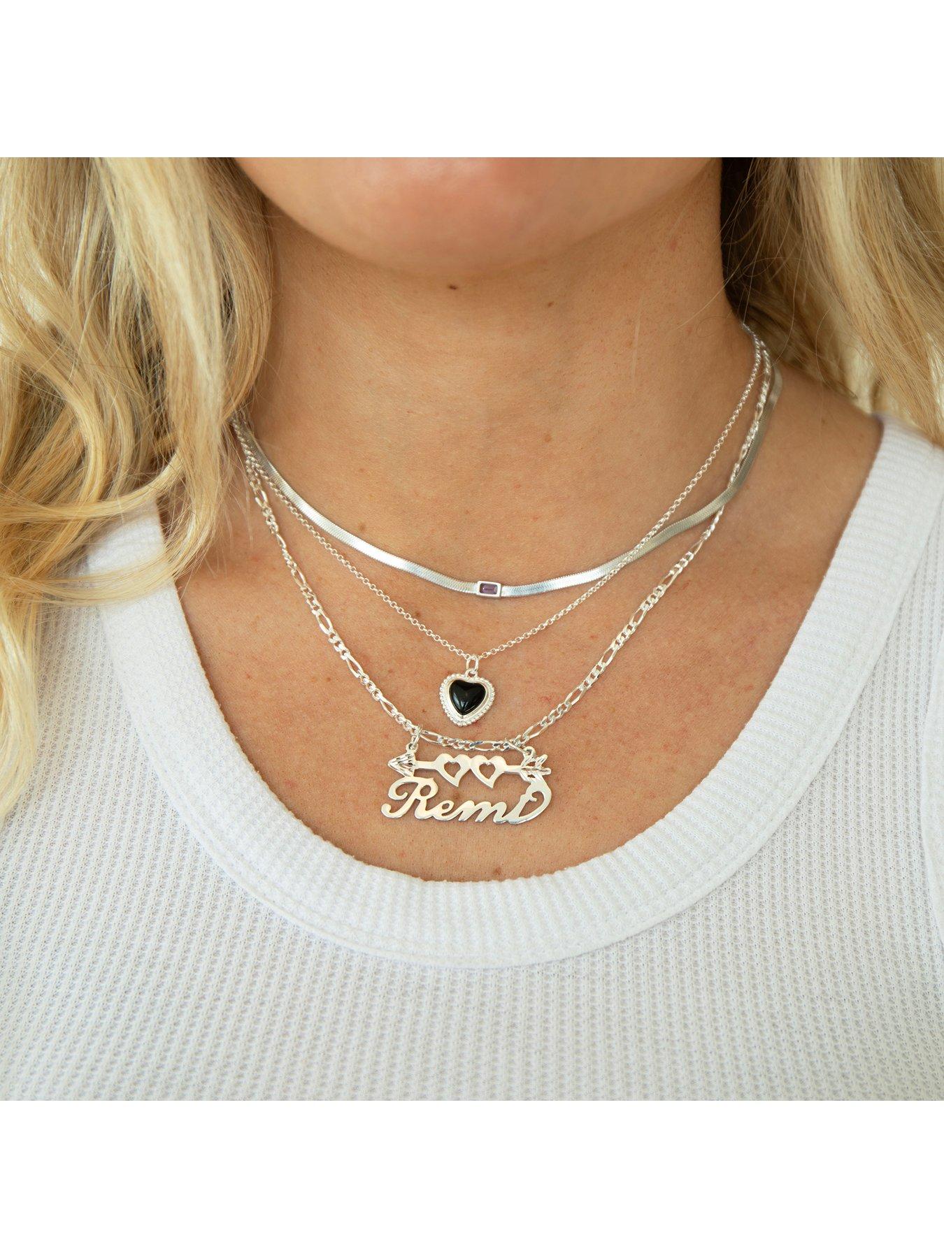 Image 2 of 6 of Seol + Gold Sterling Silver Onyx Heart Necklace