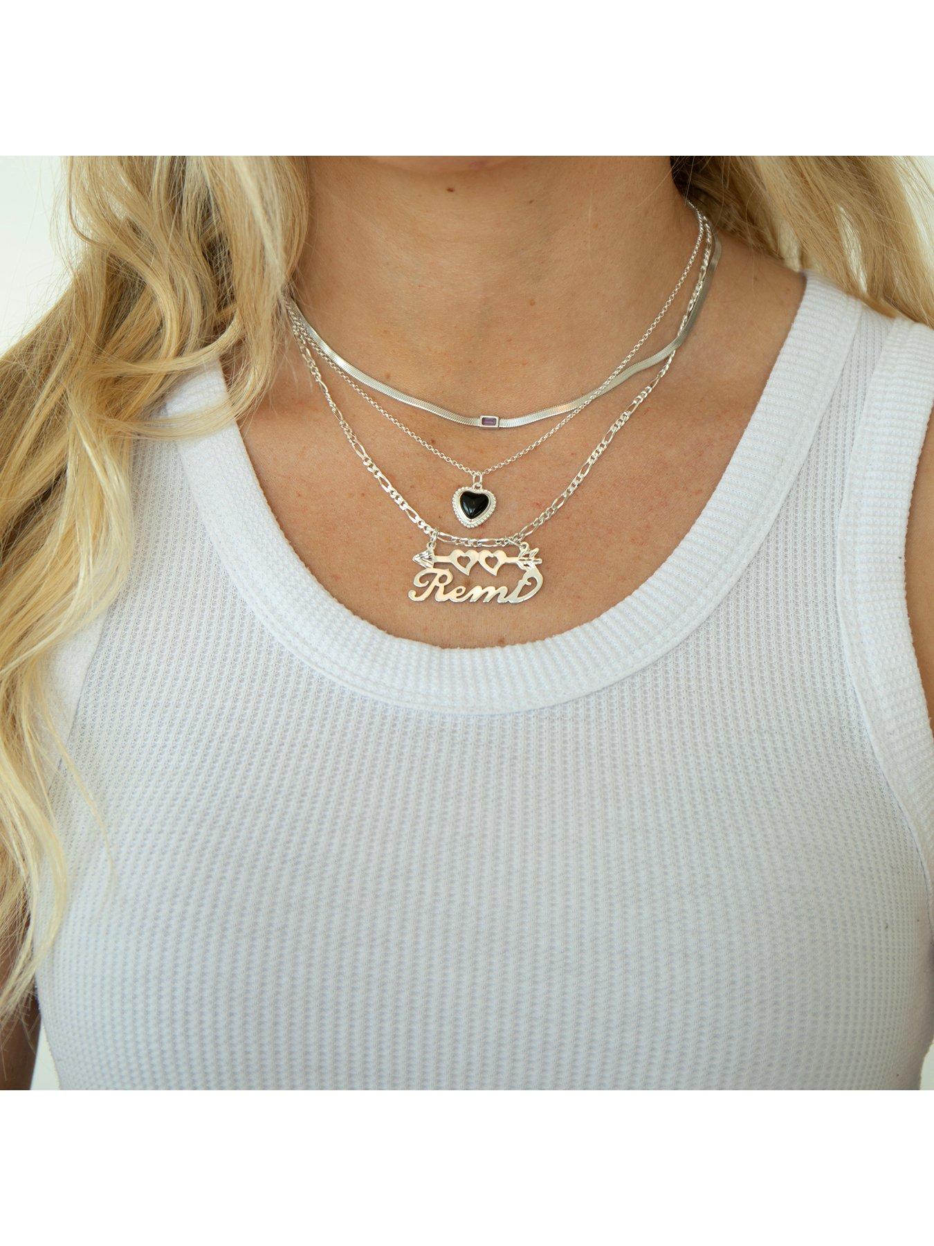 Image 5 of 6 of Seol + Gold Sterling Silver Onyx Heart Necklace