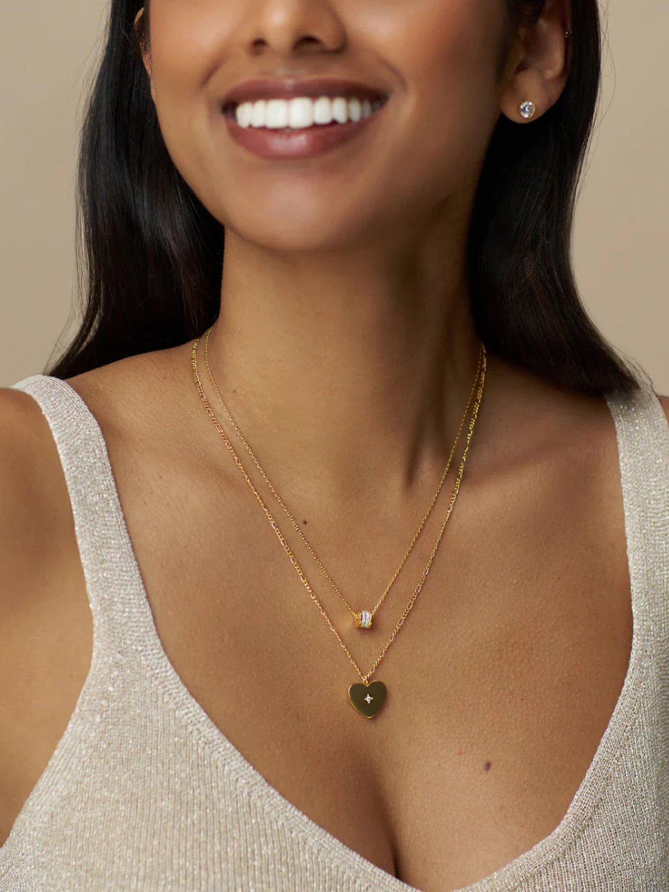 stillFront image of orelia-crystal-heart-locket-necklace