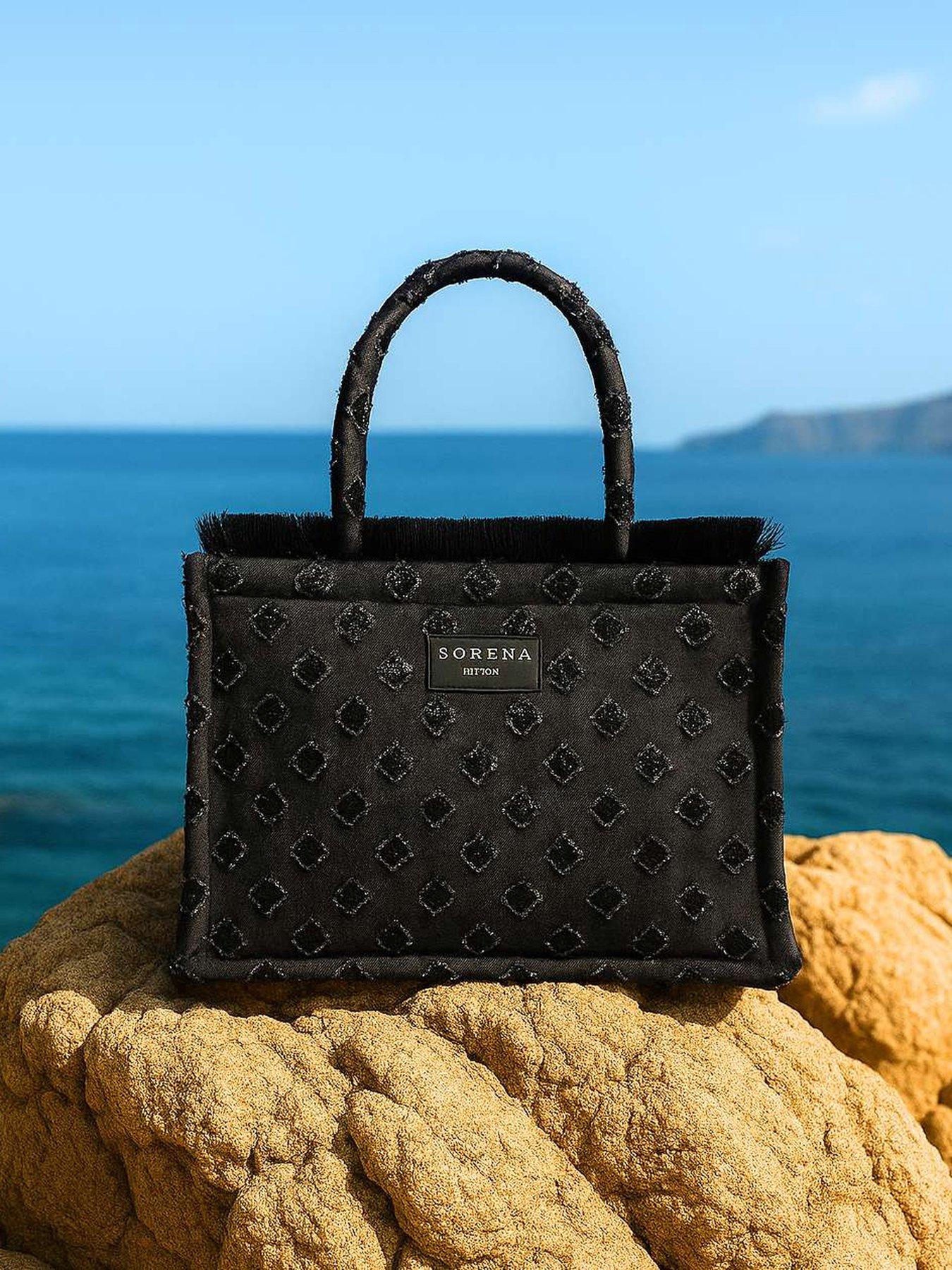 stillFront image of sorena-contessina-medium-tote-bag-black