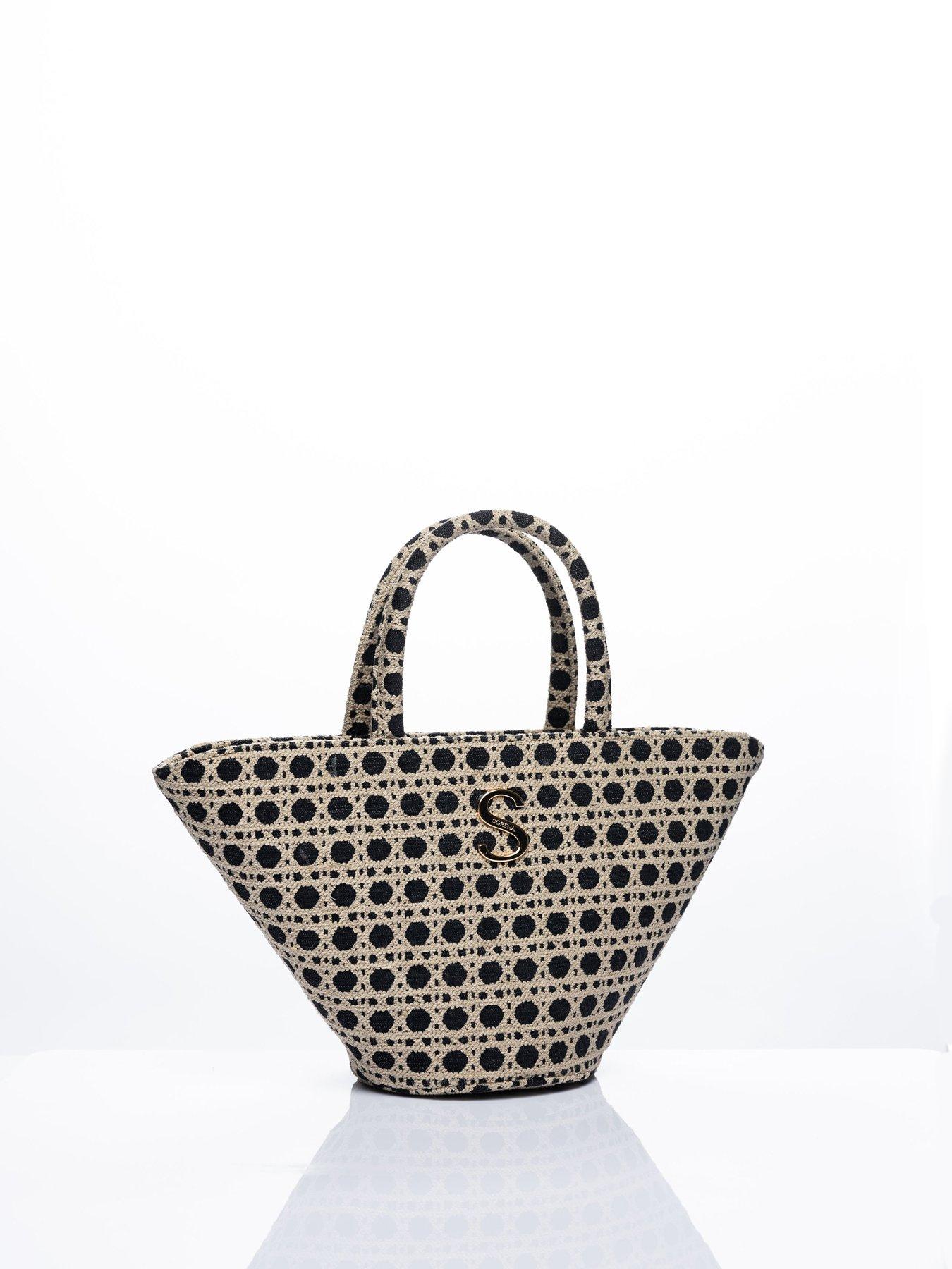 Image 3 of 3 of Sorena Positano Mini Basket Bag - Black