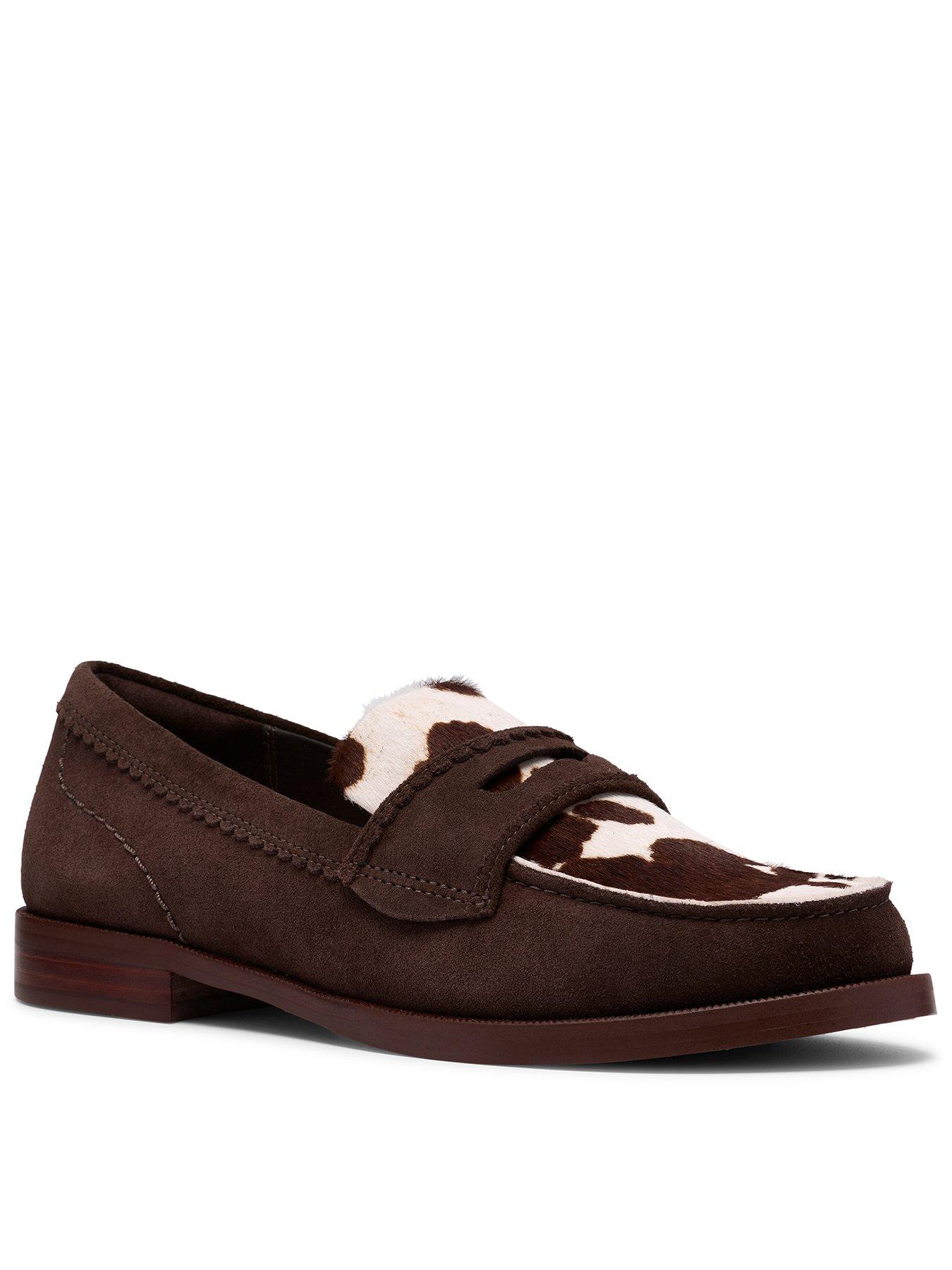 Image 1 of 6 of Clarks Straven Edge Shoes - Cow Print