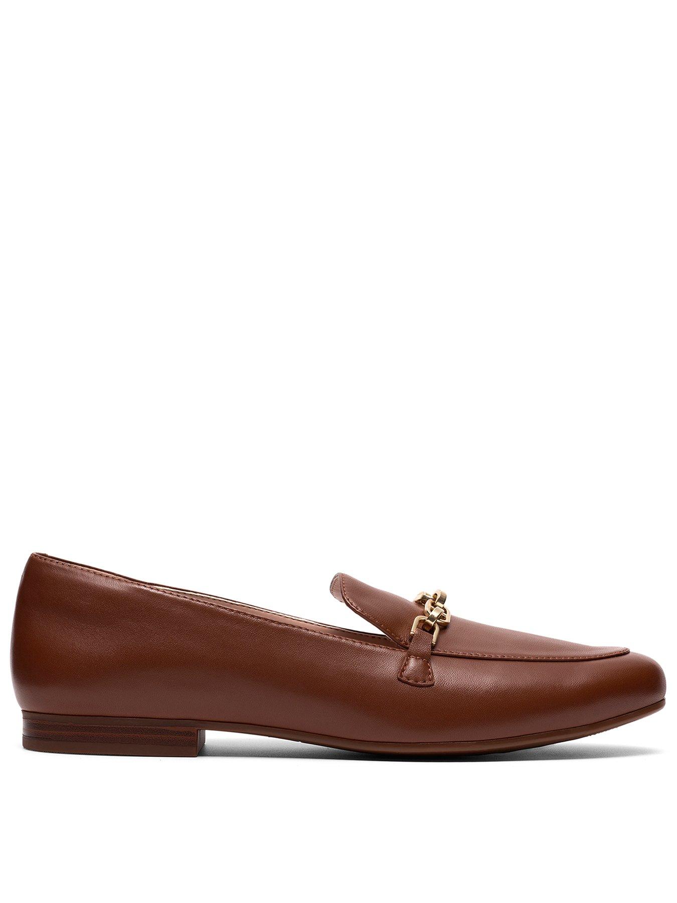  image of clarks-tamna-iris-shoes-tan-leather