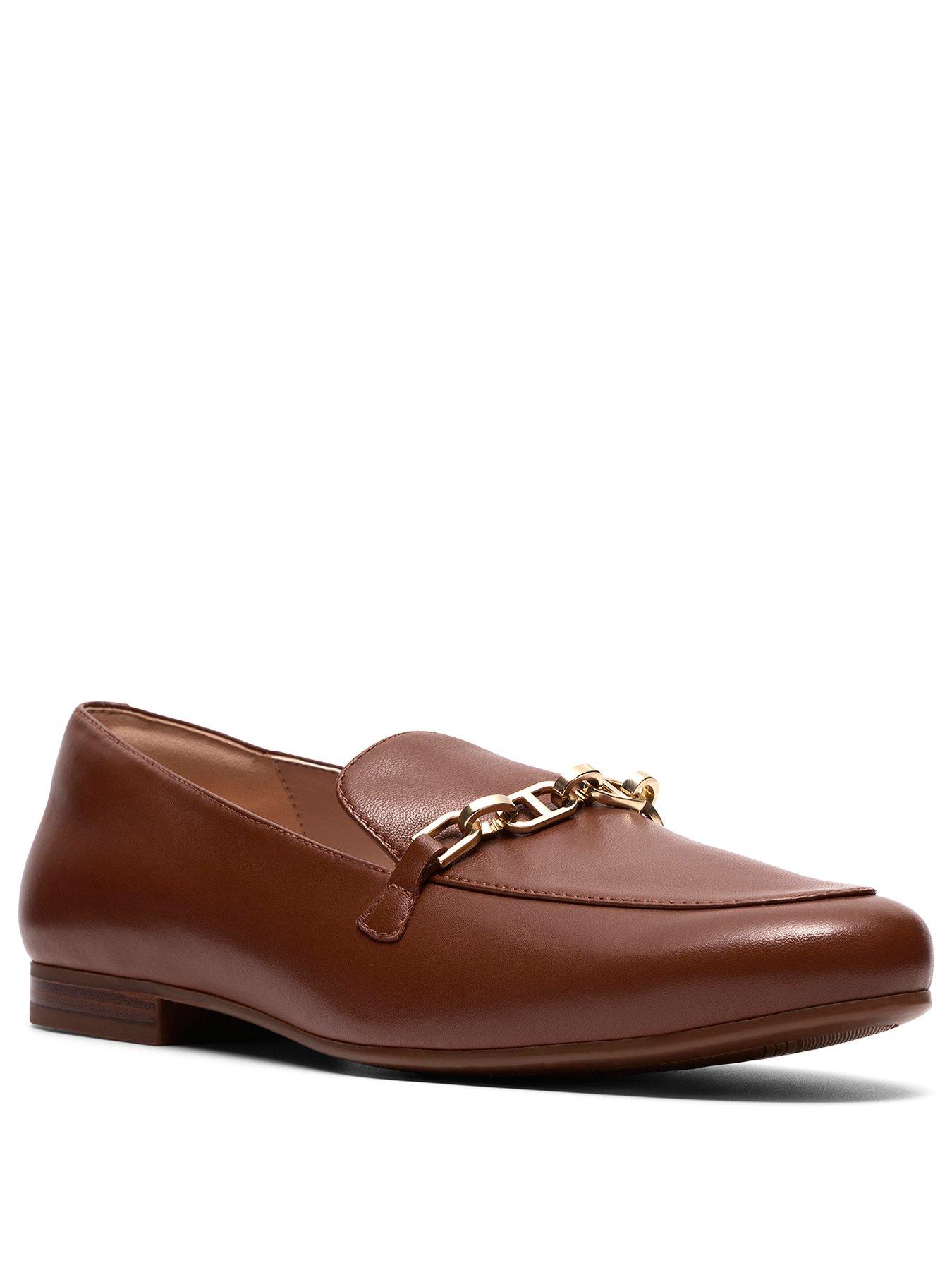  image of clarks-tamna-iris-shoes-tan-leather