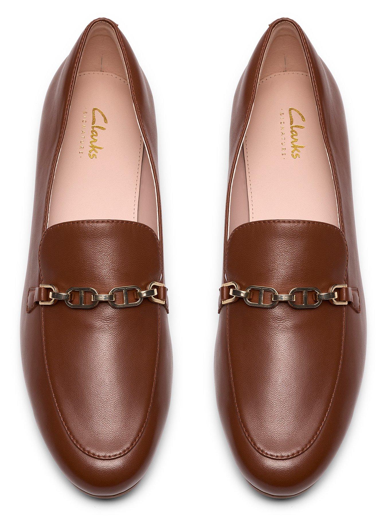  image of clarks-tamna-iris-shoes-tan-leather