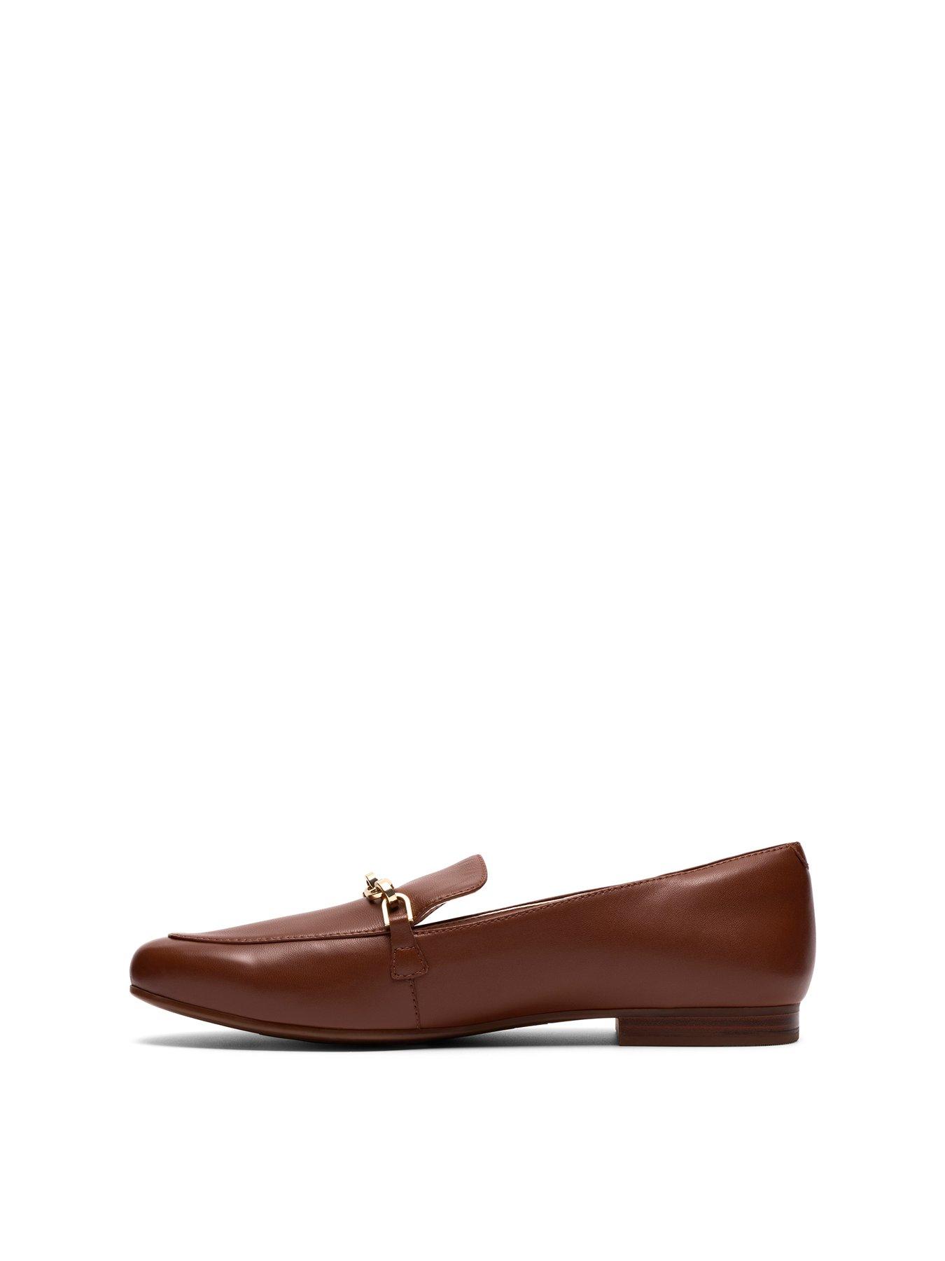  image of clarks-tamna-iris-shoes-tan-leather