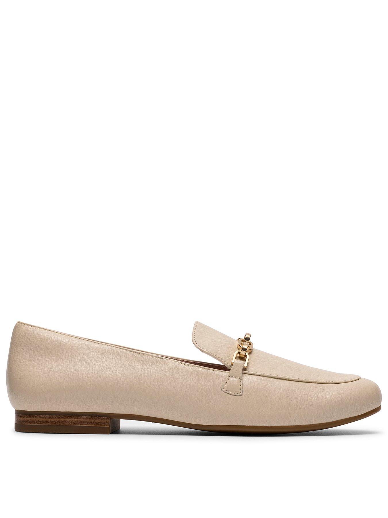 front image of clarks-tamna-iris-shoes-white-leather