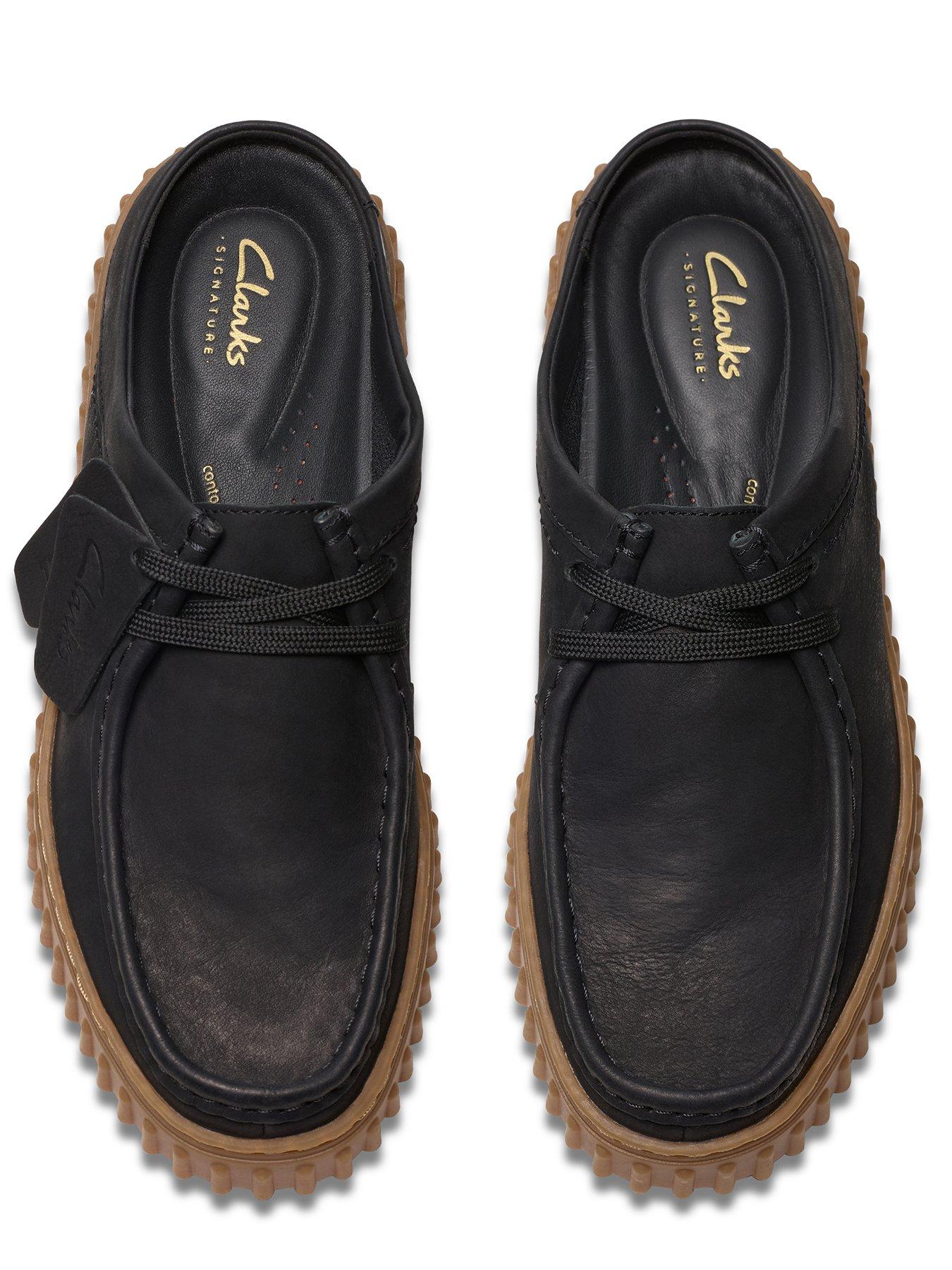  image of clarks-torhill-mule-shoes-black-nubuck