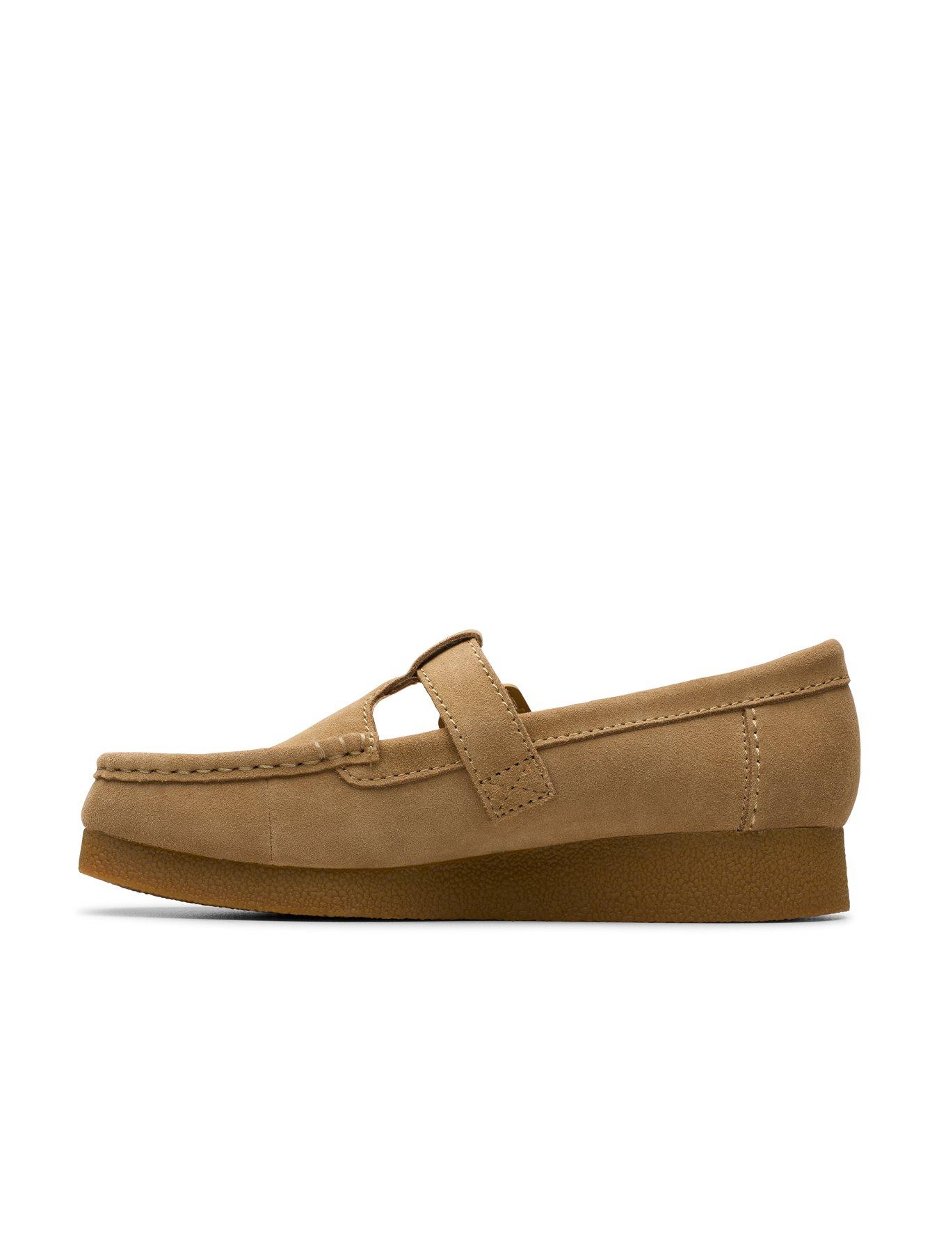  image of clarks-wallabeeevobar-shoes-dark-sand-suede