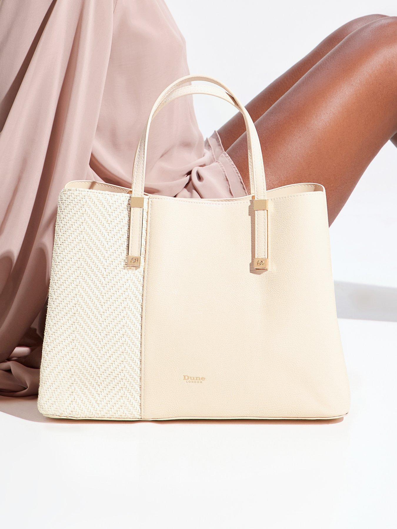 Dune London Dorry Textured Tote Bag - Ecru