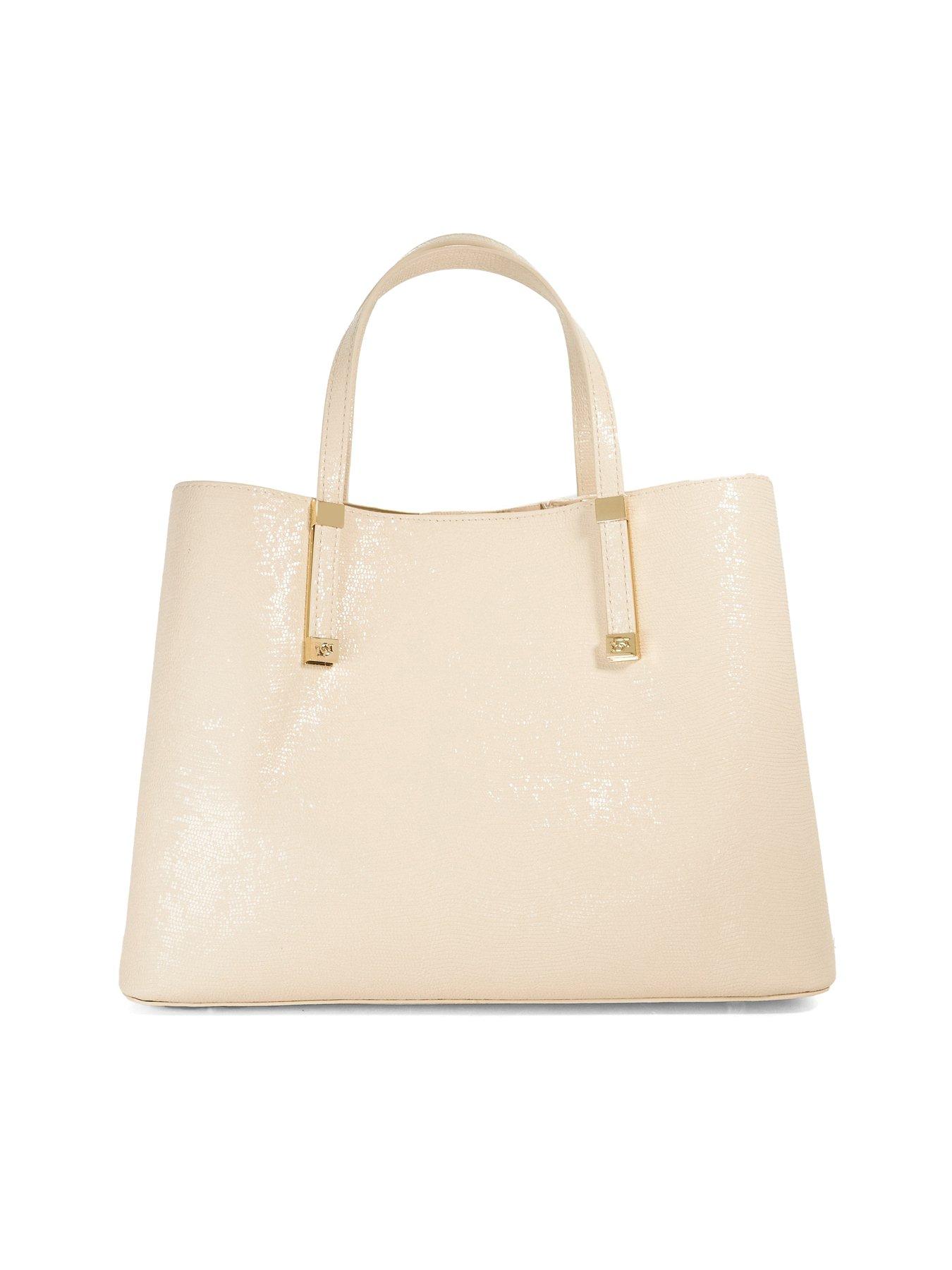  image of dune-london-dorry-textured-tote-bag-ecru