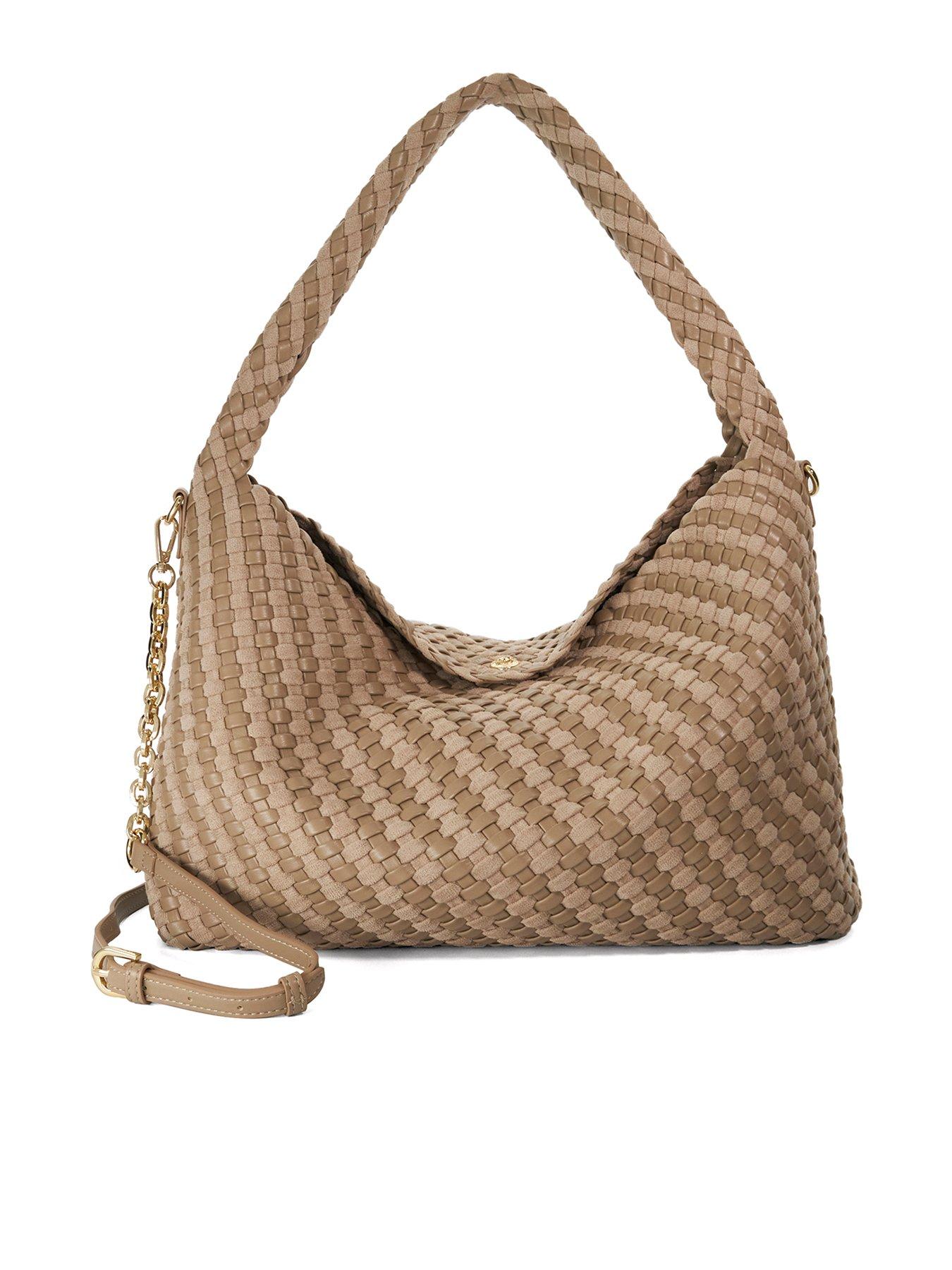 Dune London Deliberate L Woven Shoulder Bag - Grey