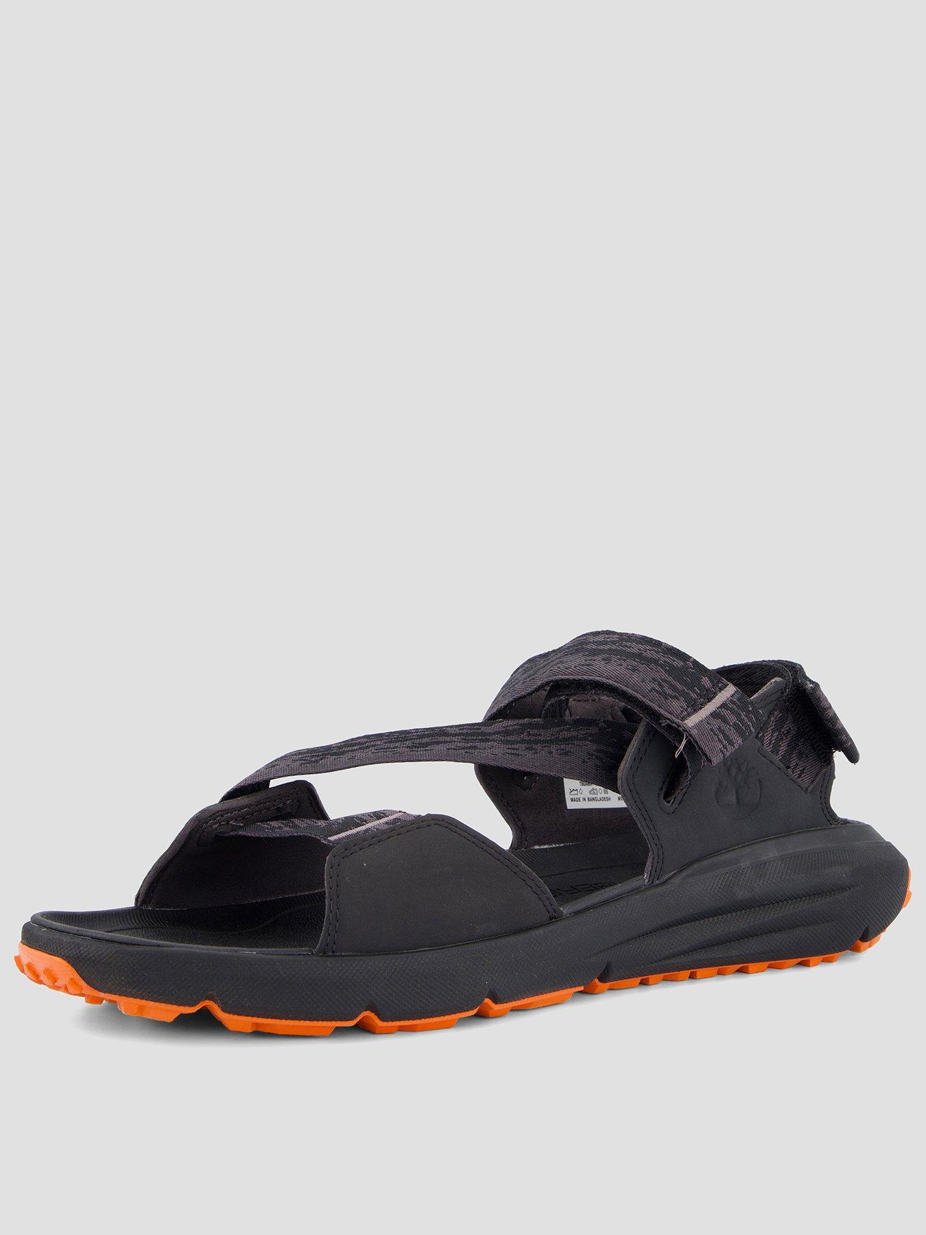 front image of timberland-motion-dune-sandal-black