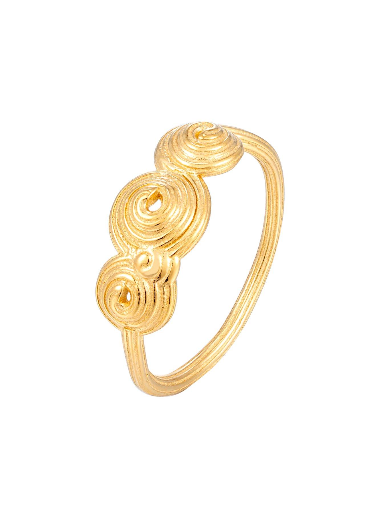 Image 3 of 5 of Seol + Gold 18ct Gold Plate Over Sterling Silver Spiral Shell Ring