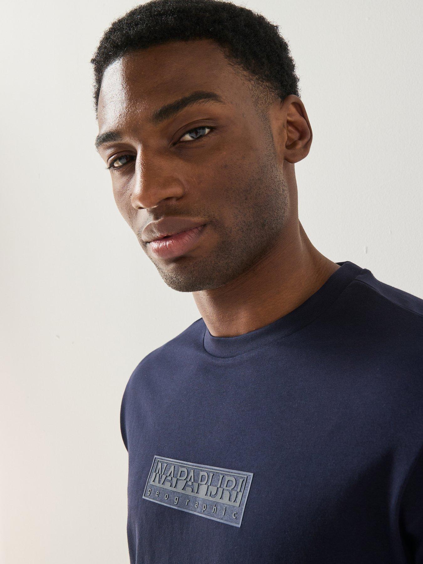 Image 4 of 4 of NAPAPIJRI Mens Box Logo T-Shirt - Blue