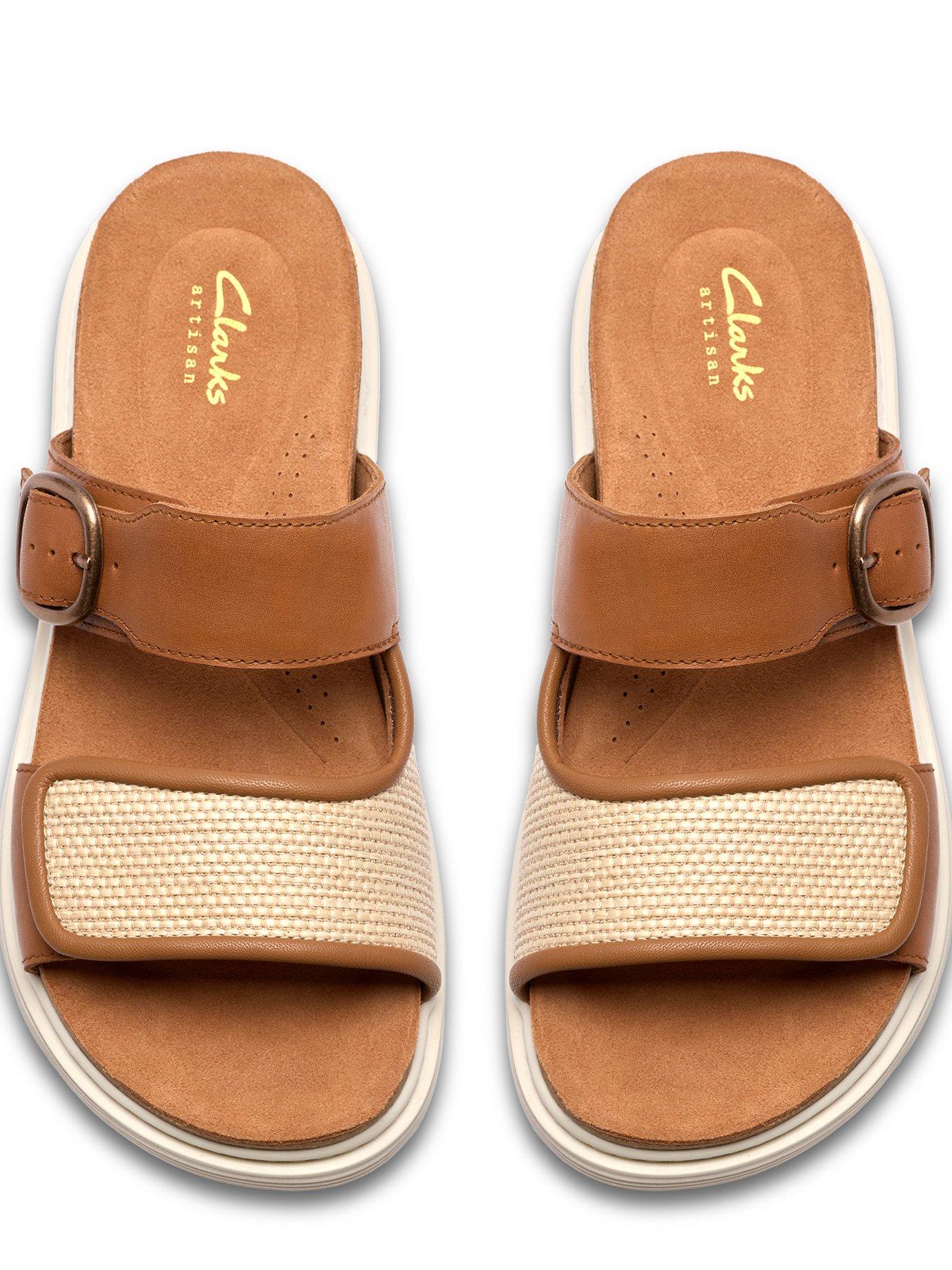 Image 4 of 6 of Clarks Arwell Step Sandals - Tan Leather