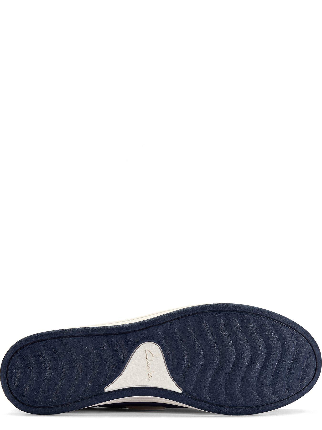  image of clarks-brinkley-edge-shoes-navy-canvas