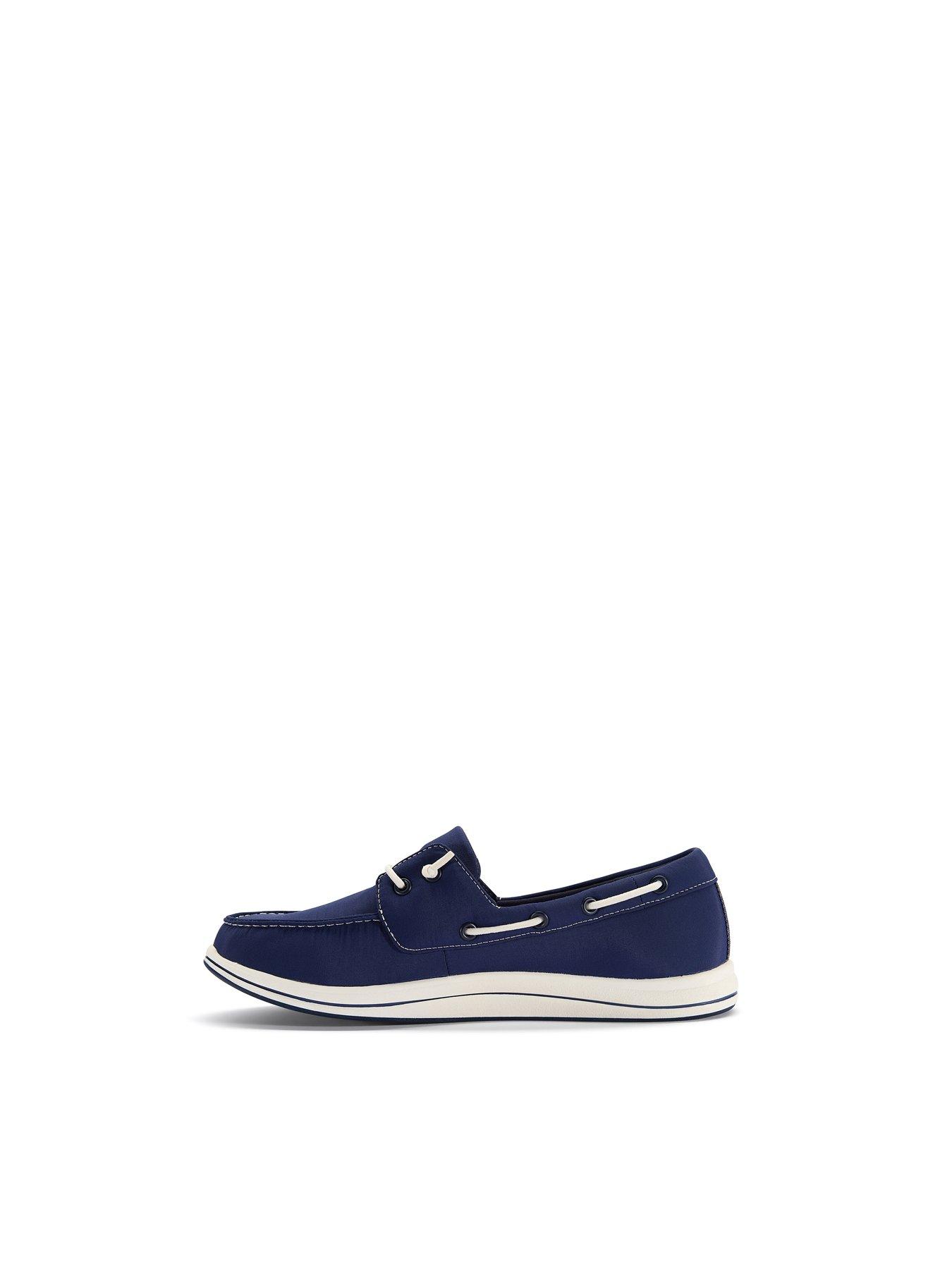  image of clarks-brinkley-edge-shoes-navy-canvas