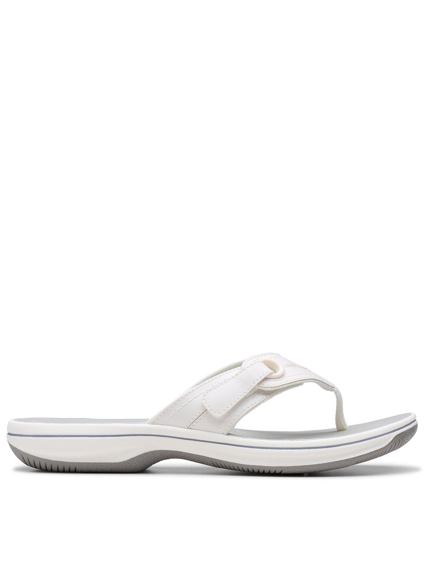 Image 1 of 7 of Clarks Brinkley Reyna Sandals - White