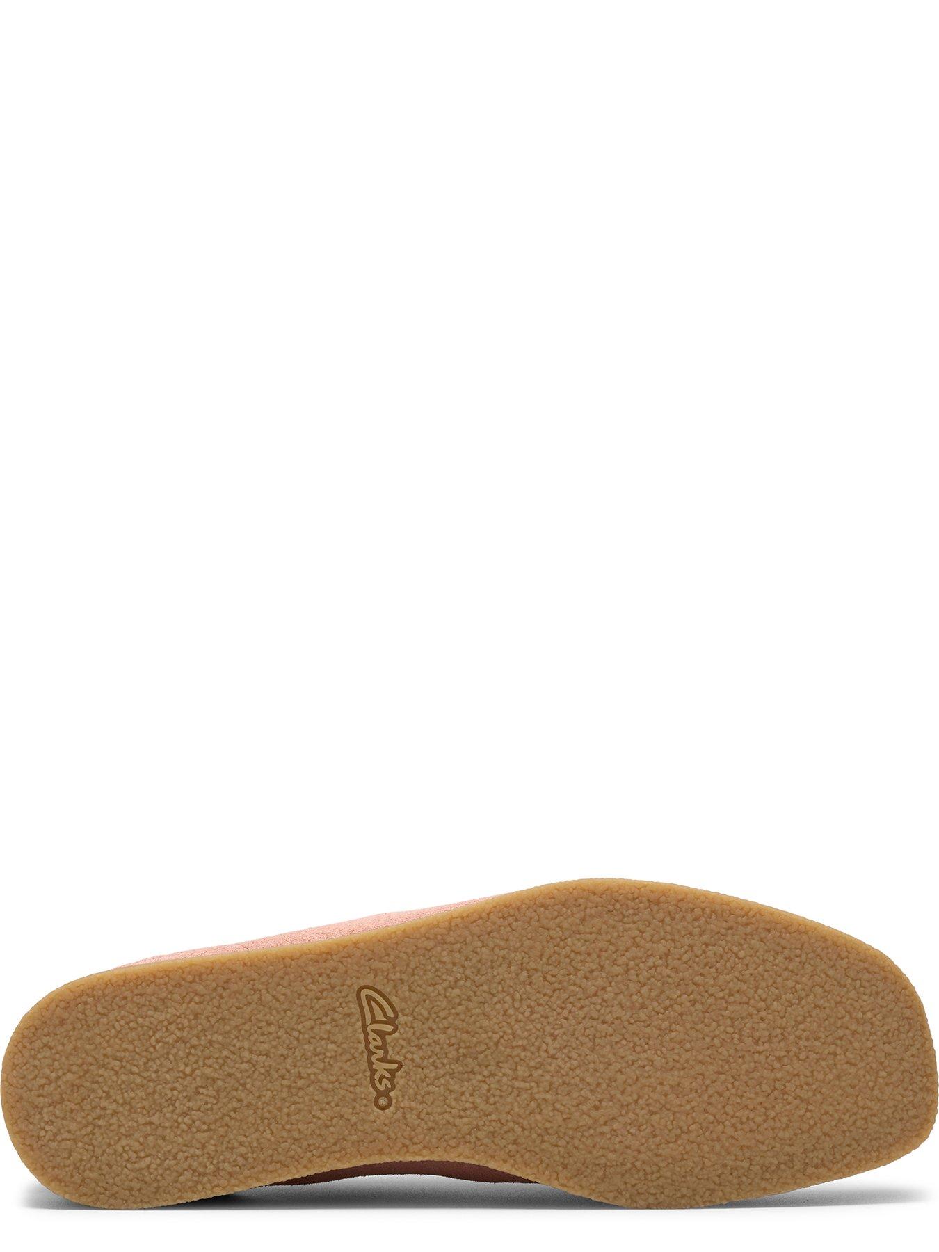  image of clarks-wallabeeevosh-shoes-light-pink-suede