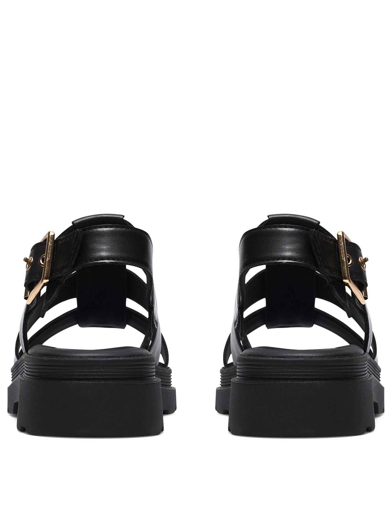  image of clarks-orinoco3-strap-leather-sandals-black