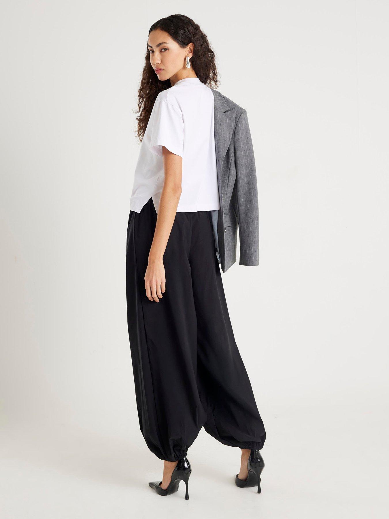 Image 2 of 6 of River Island Technical Balloon Trousers - Black