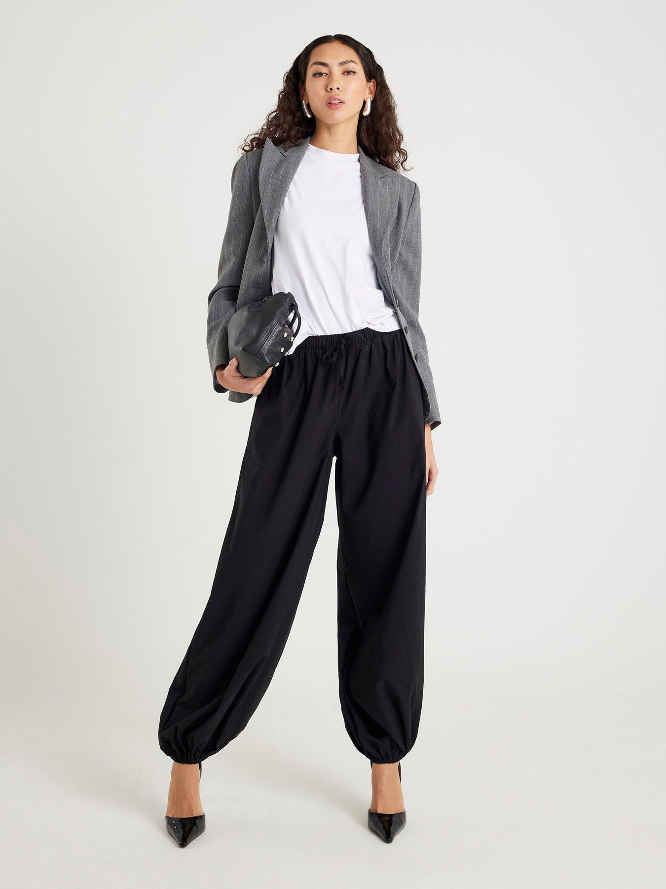 Image 3 of 6 of River Island Technical Balloon Trousers - Black