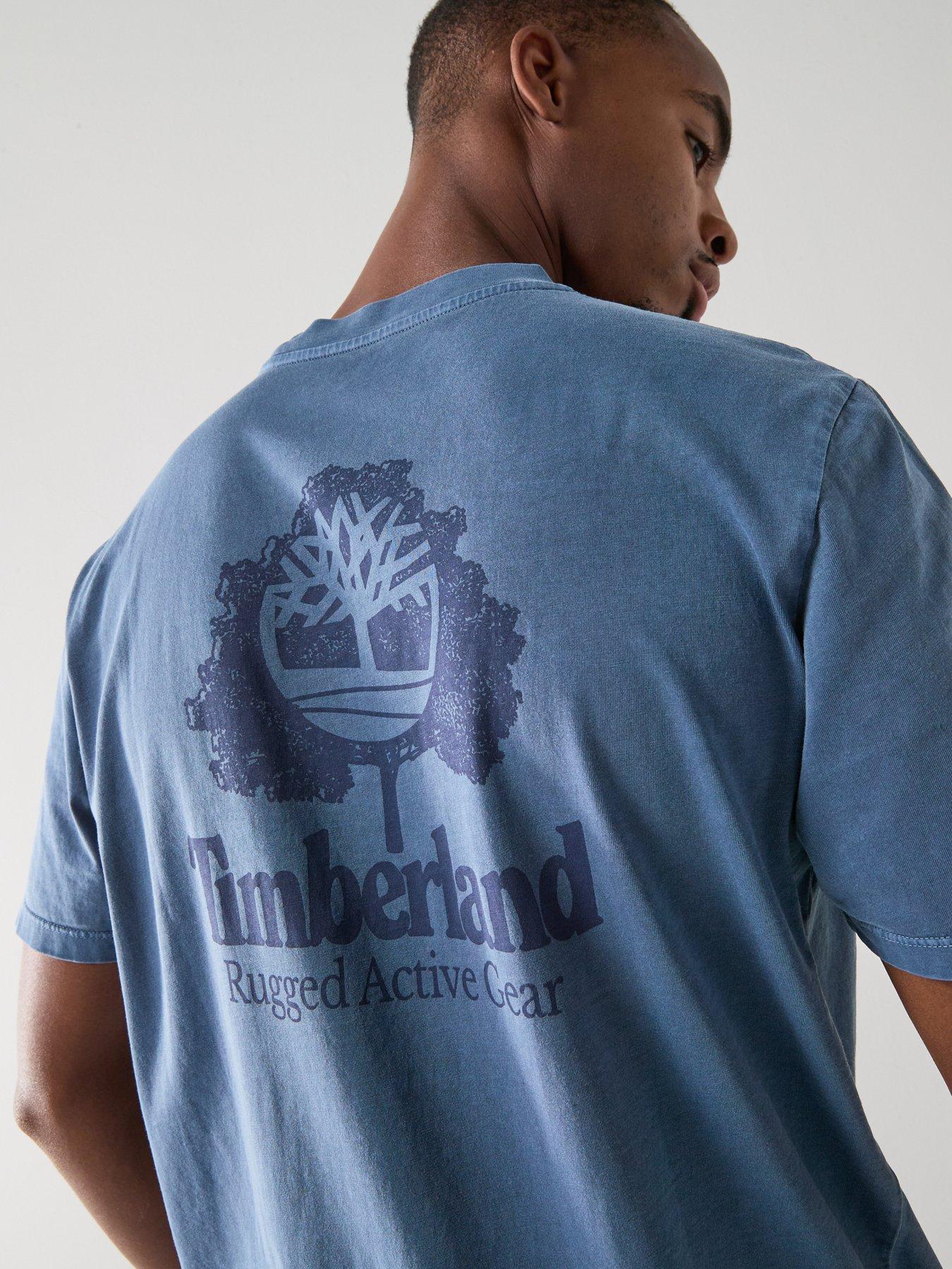 Image 2 of 5 of Timberland Rugged Active Gear Back Graphic T-shirt - Navy