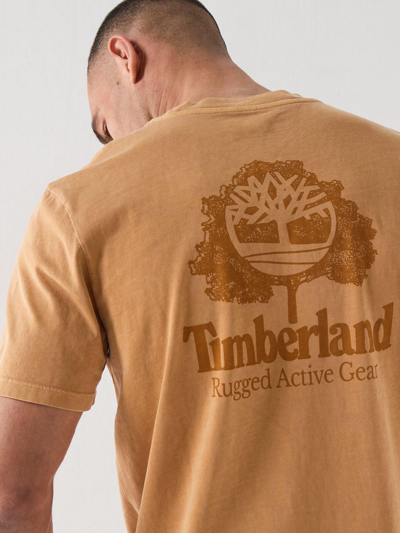 Image 6 of 6 of Timberland Rugged Active Gear Back Graphic T-Shirt - Brown