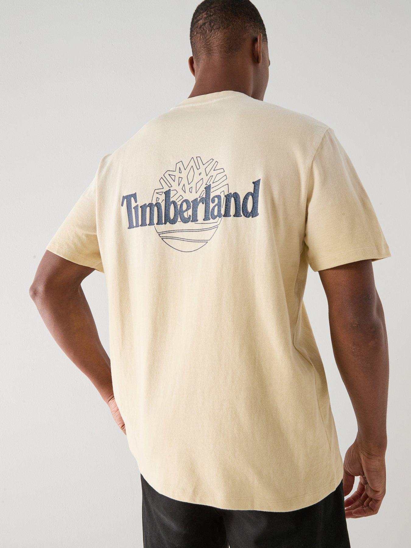  image of timberland-sunfaded-back-tree-logo-t-shirt-beige