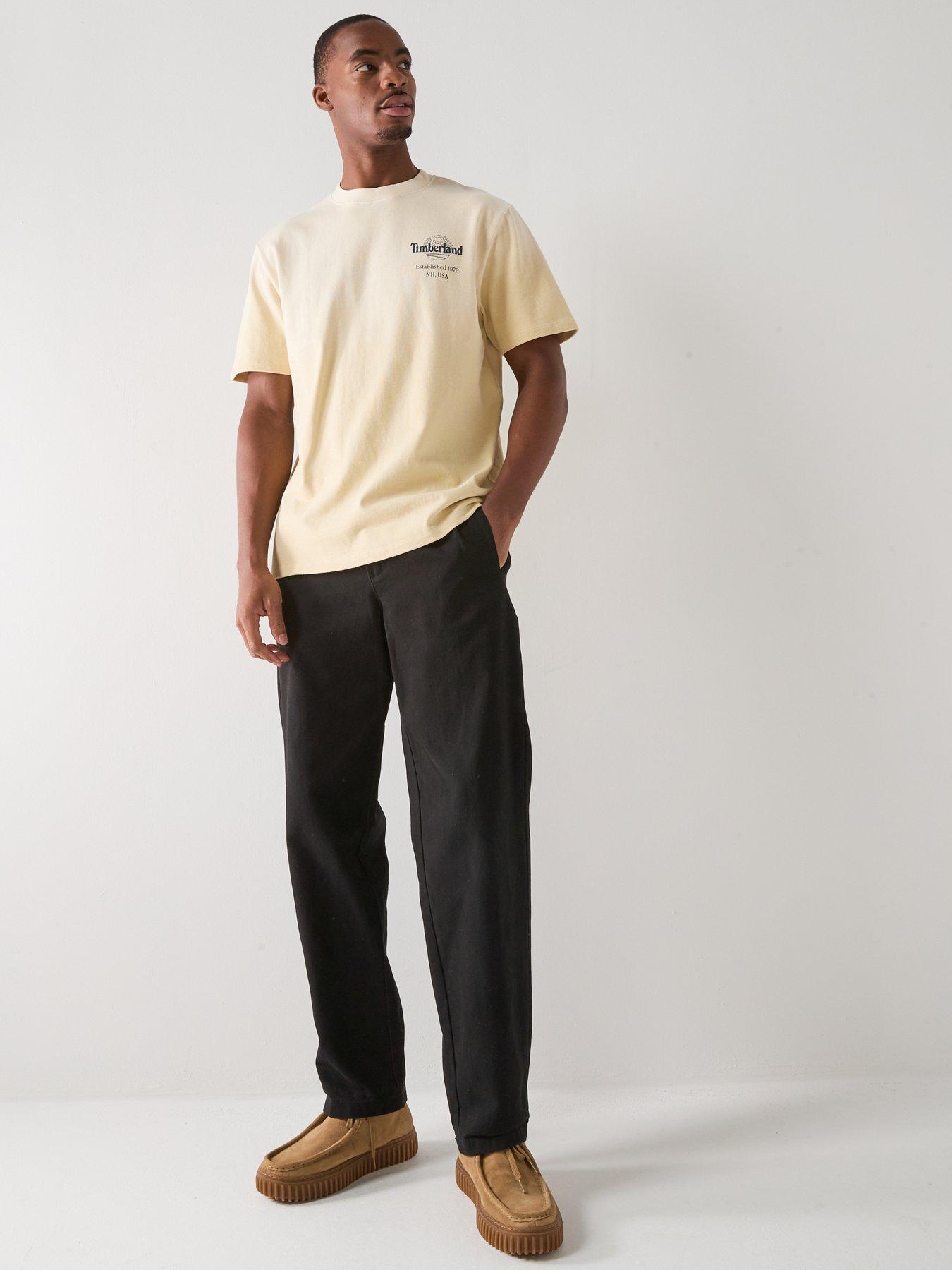  image of timberland-sunfaded-back-tree-logo-t-shirt-beige