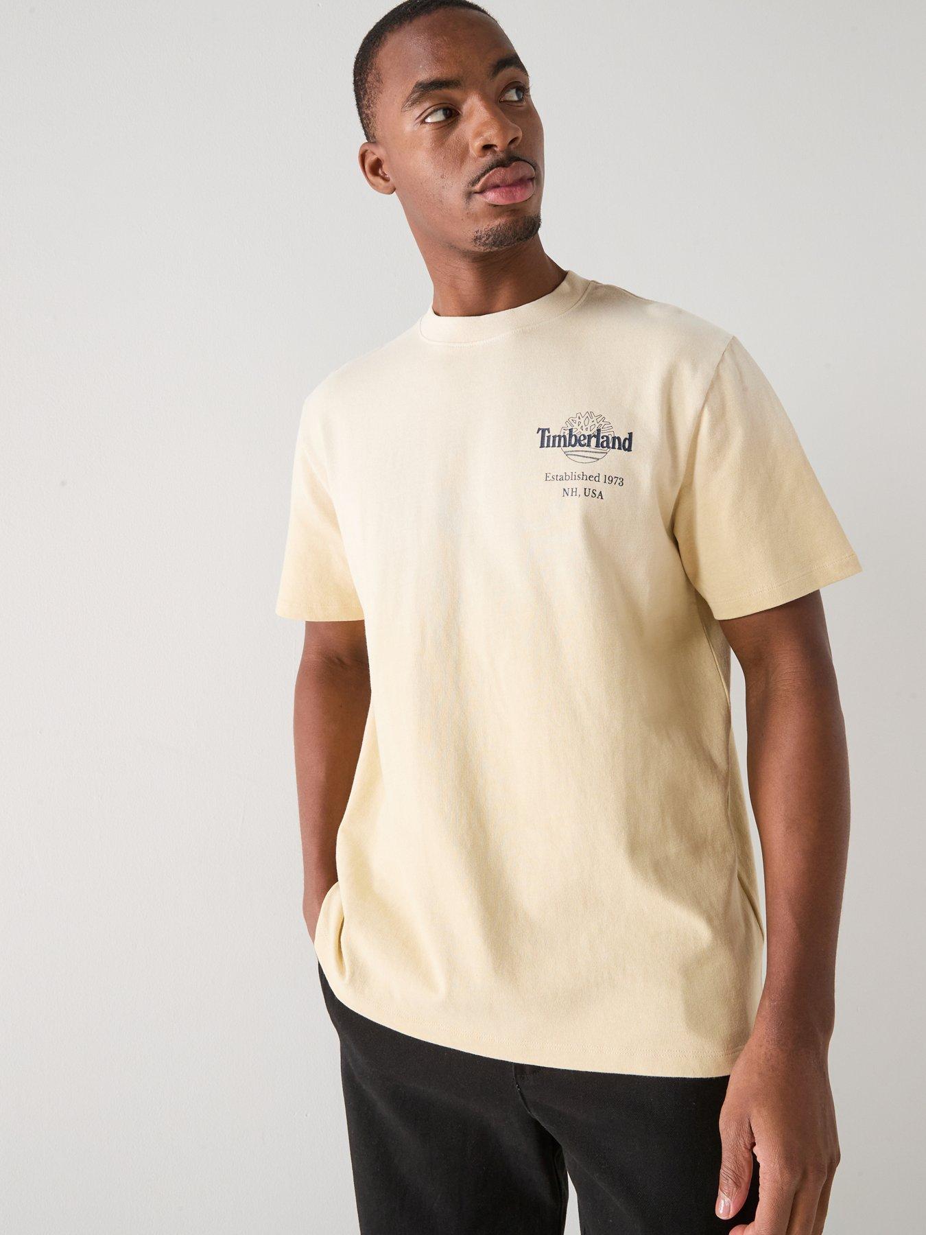  image of timberland-sunfaded-back-tree-logo-t-shirt-beige
