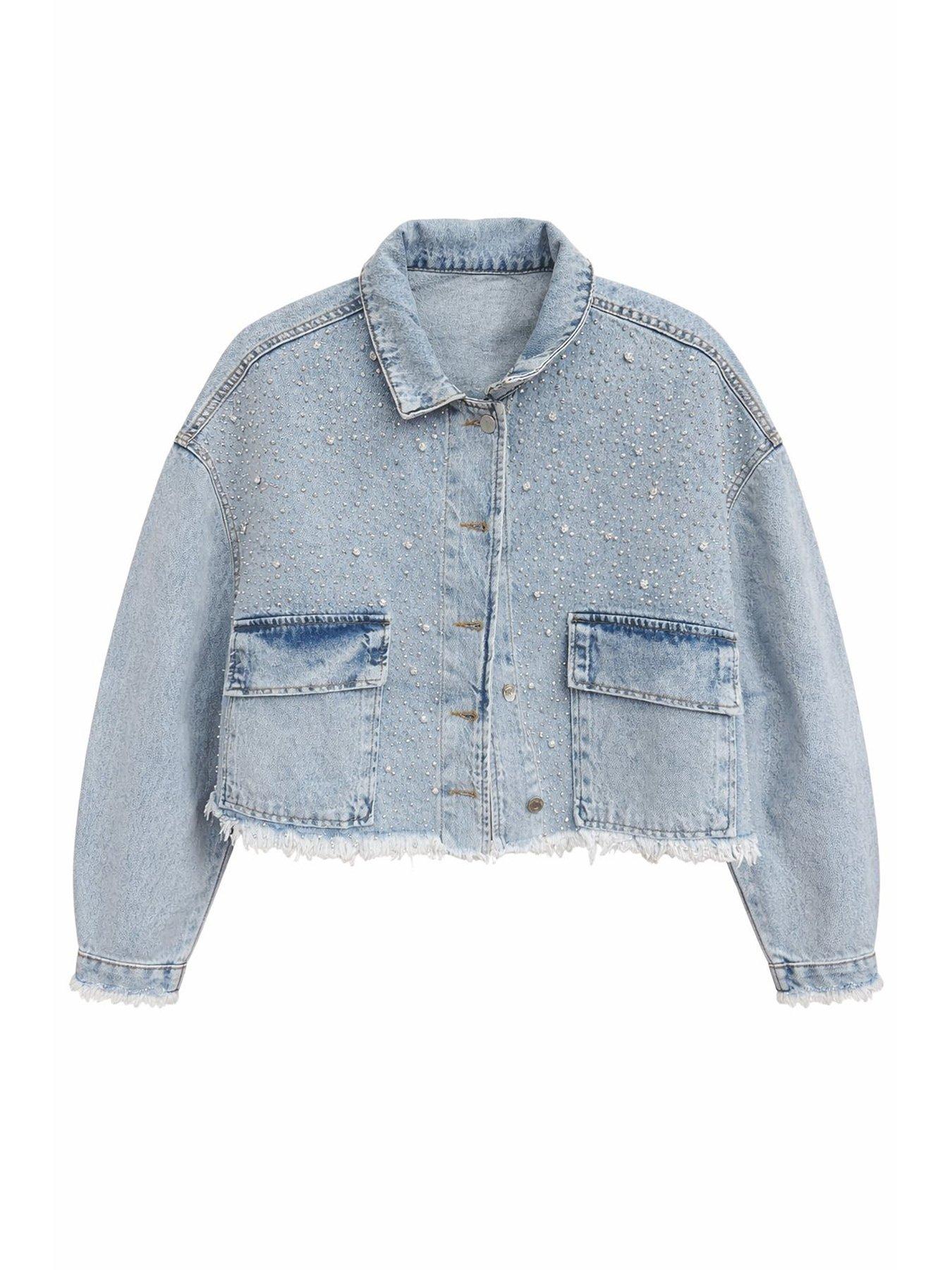 image of sorena-crsytal-denim-jacket