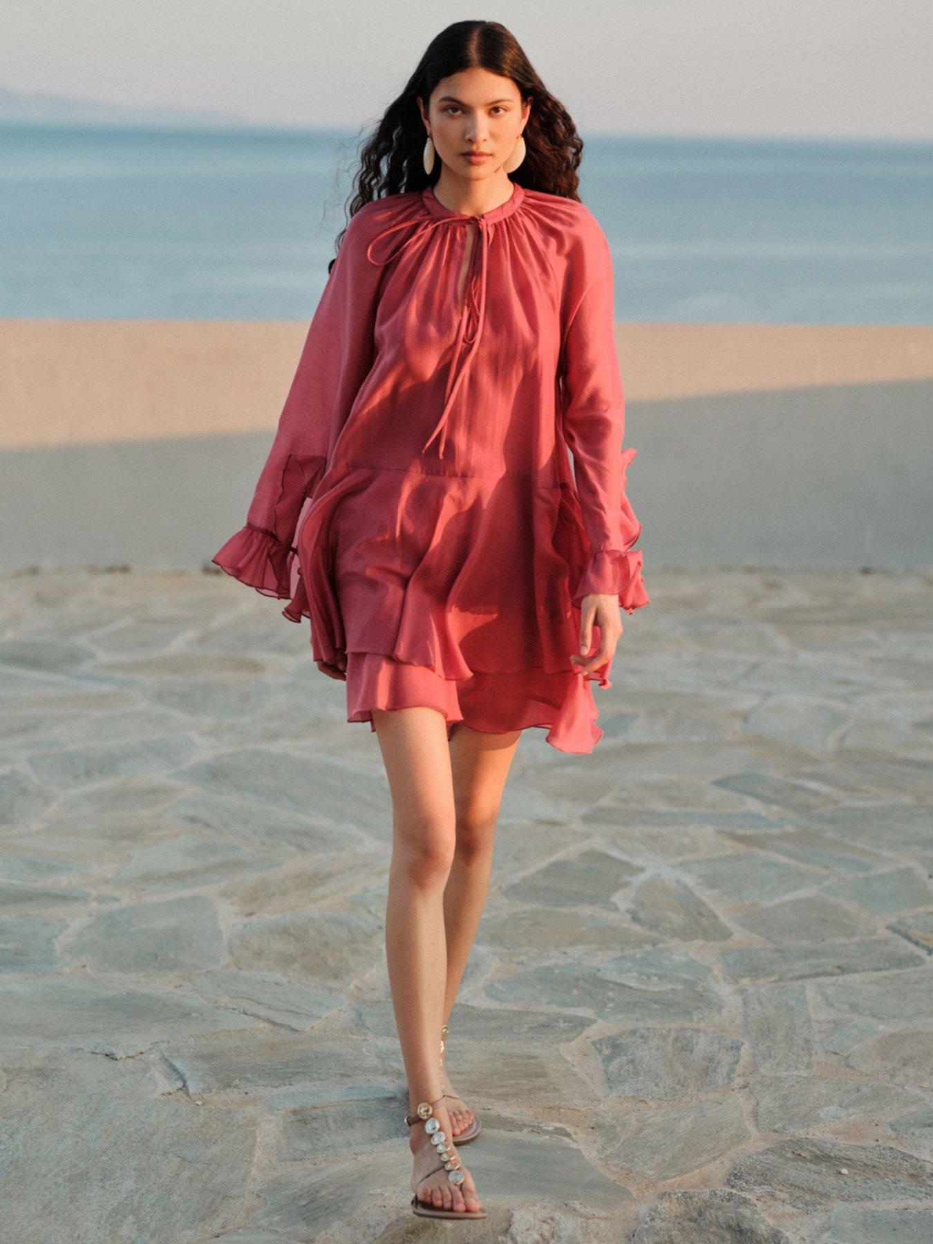 Devotion Twins Sheen Dress - Rose Wine