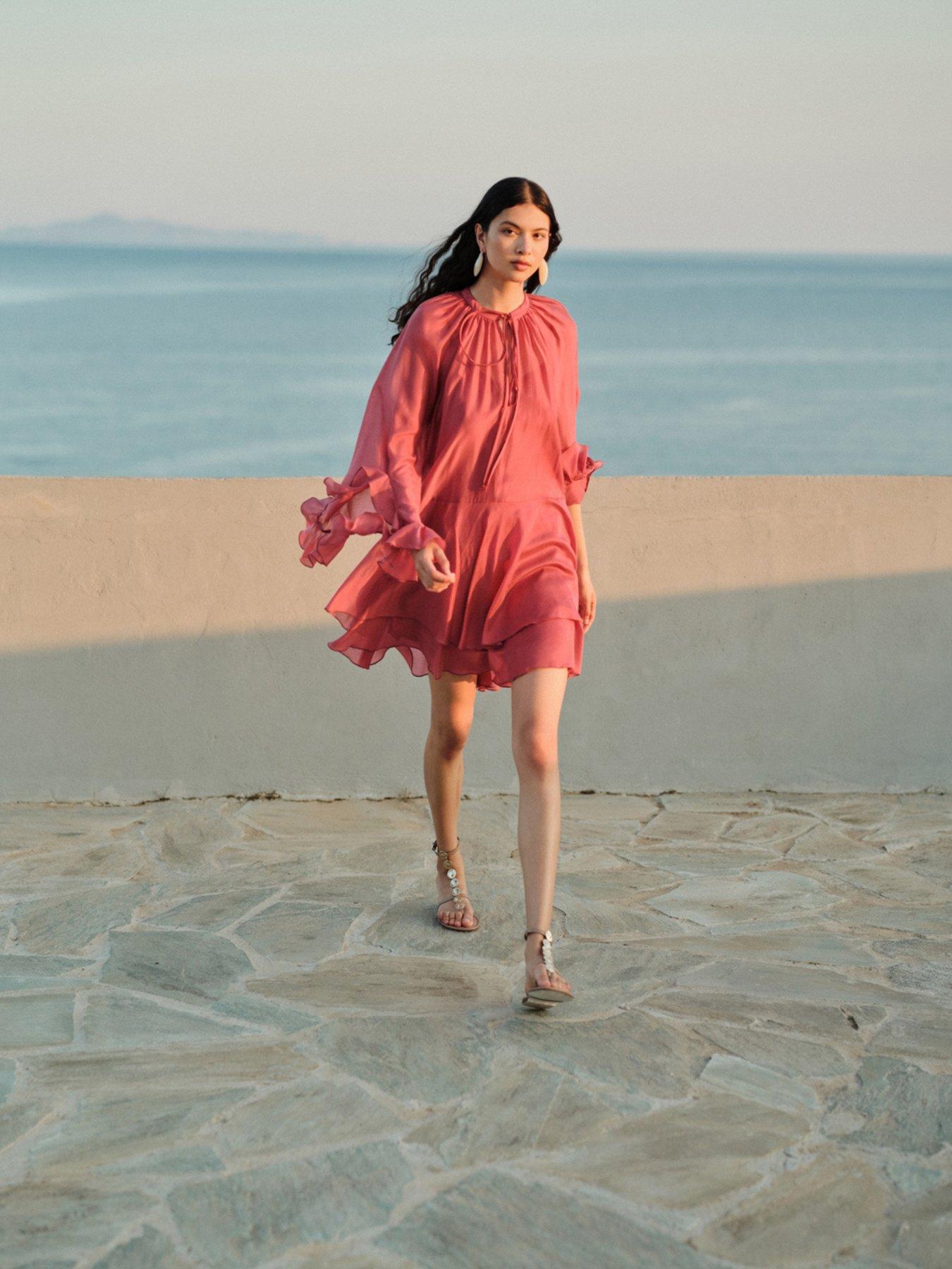  image of devotion-twins-sheen-dress-rosewine