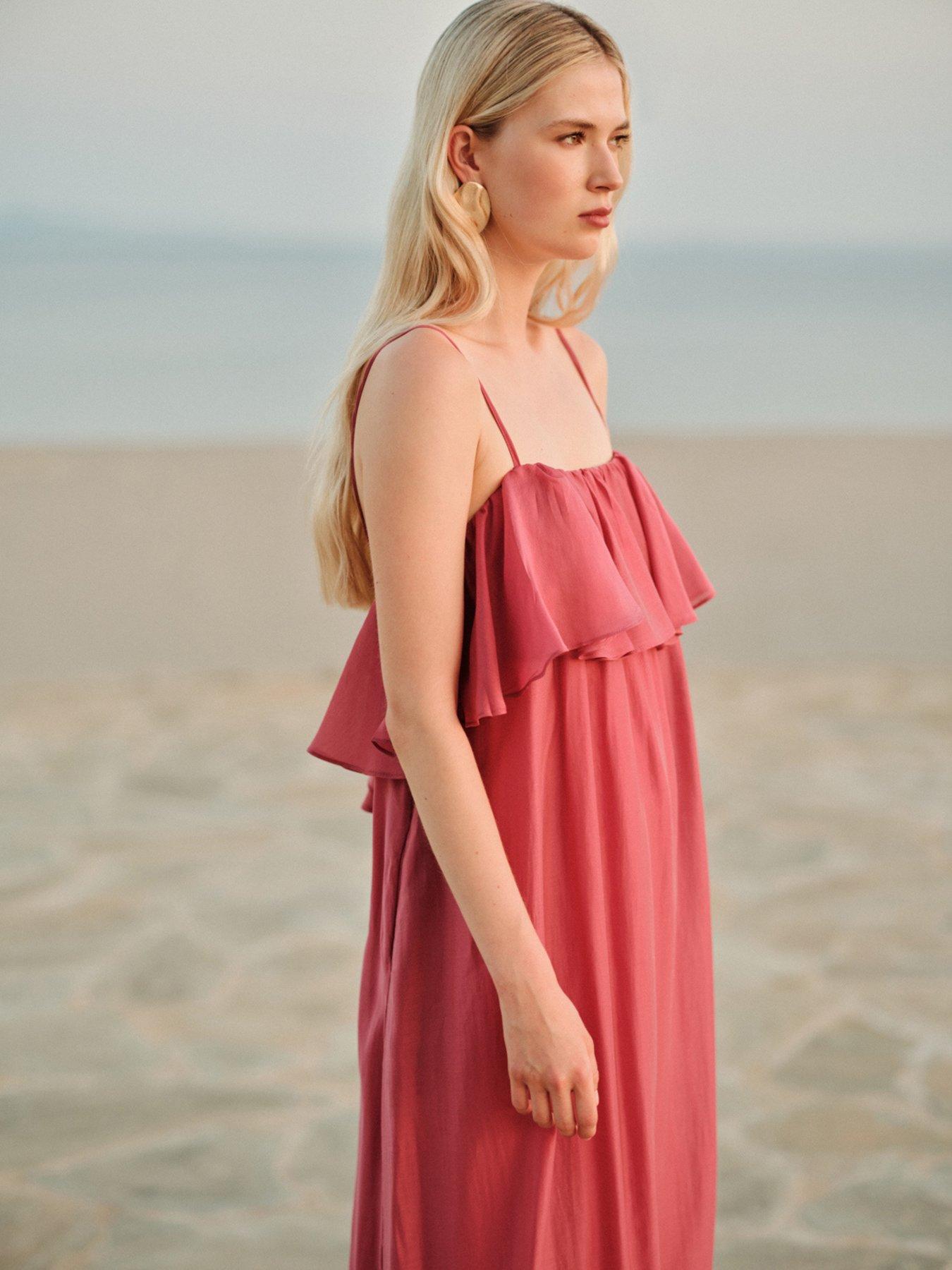  image of devotion-twins-aura-dress-rosewine