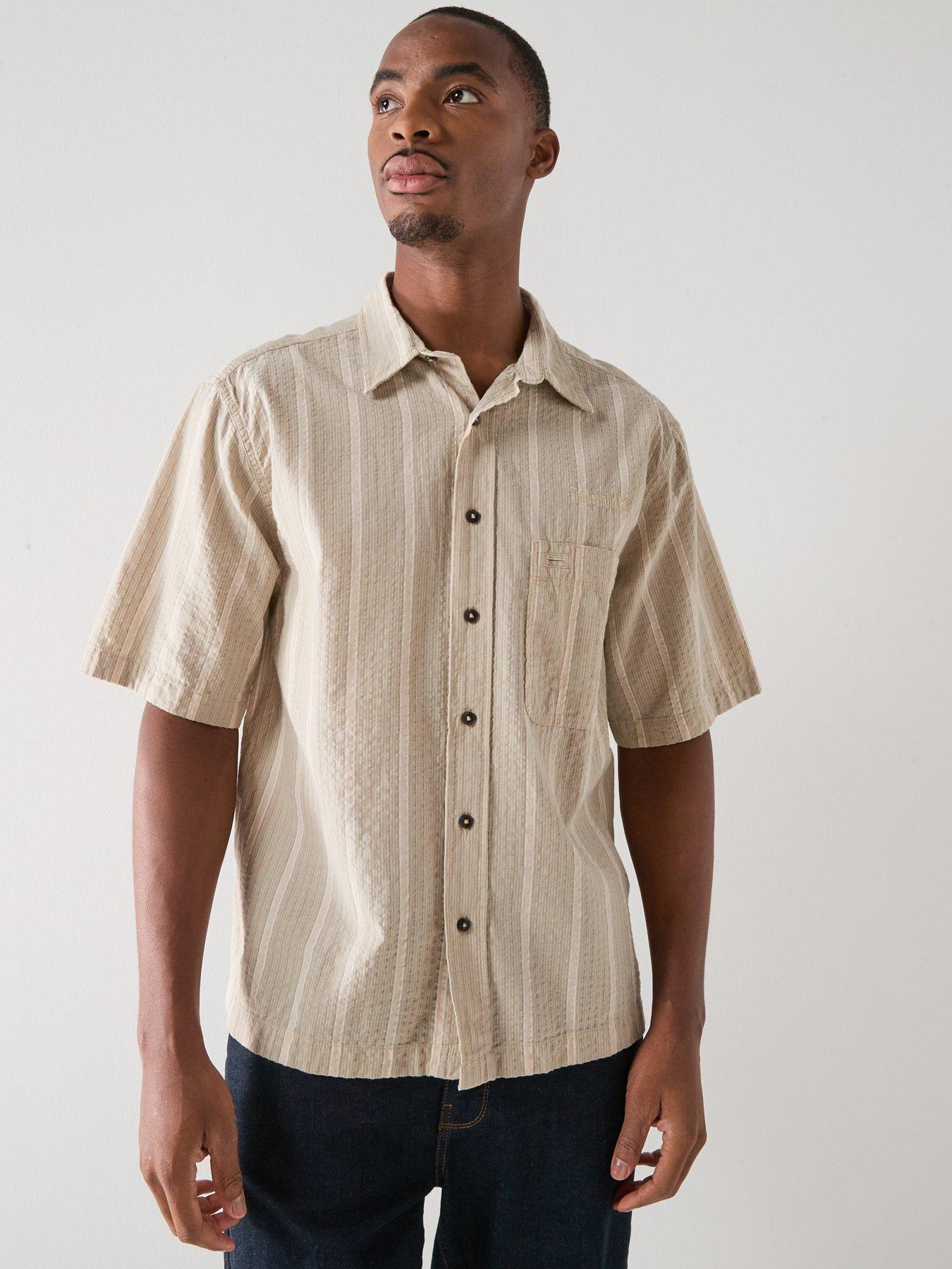 Timberland Timberland Short Sleeve Stripe Shirt - Beige
