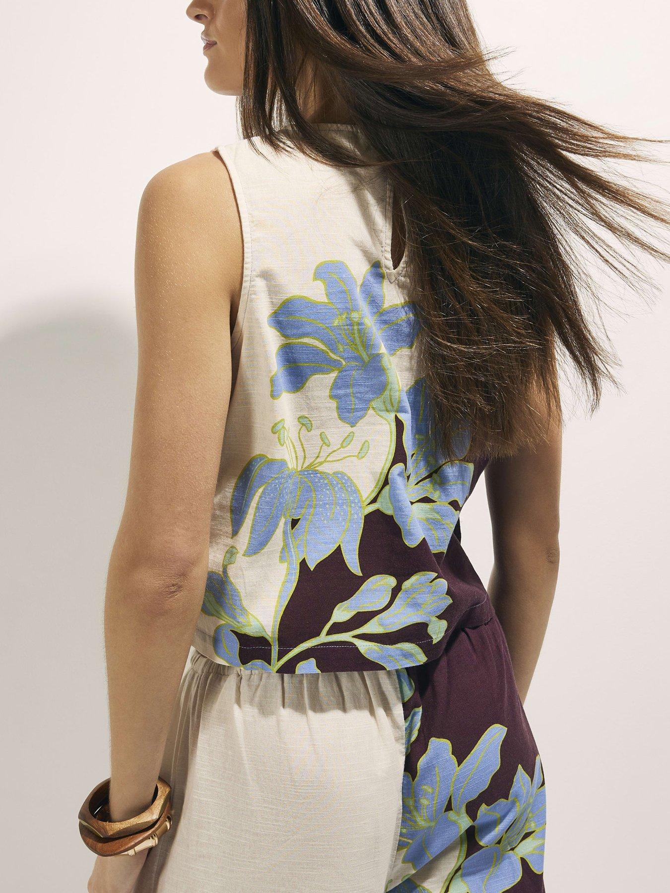 stillFront image of river-island-shell-top-creabrown