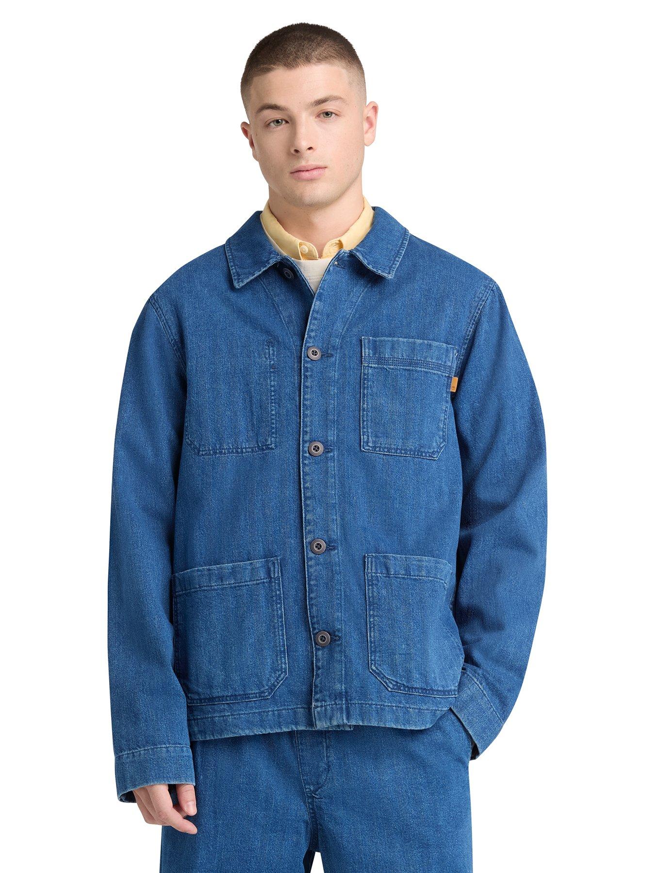 Timberland Timberland Kempshire Herringbone Denim Chore Jacket - Blue