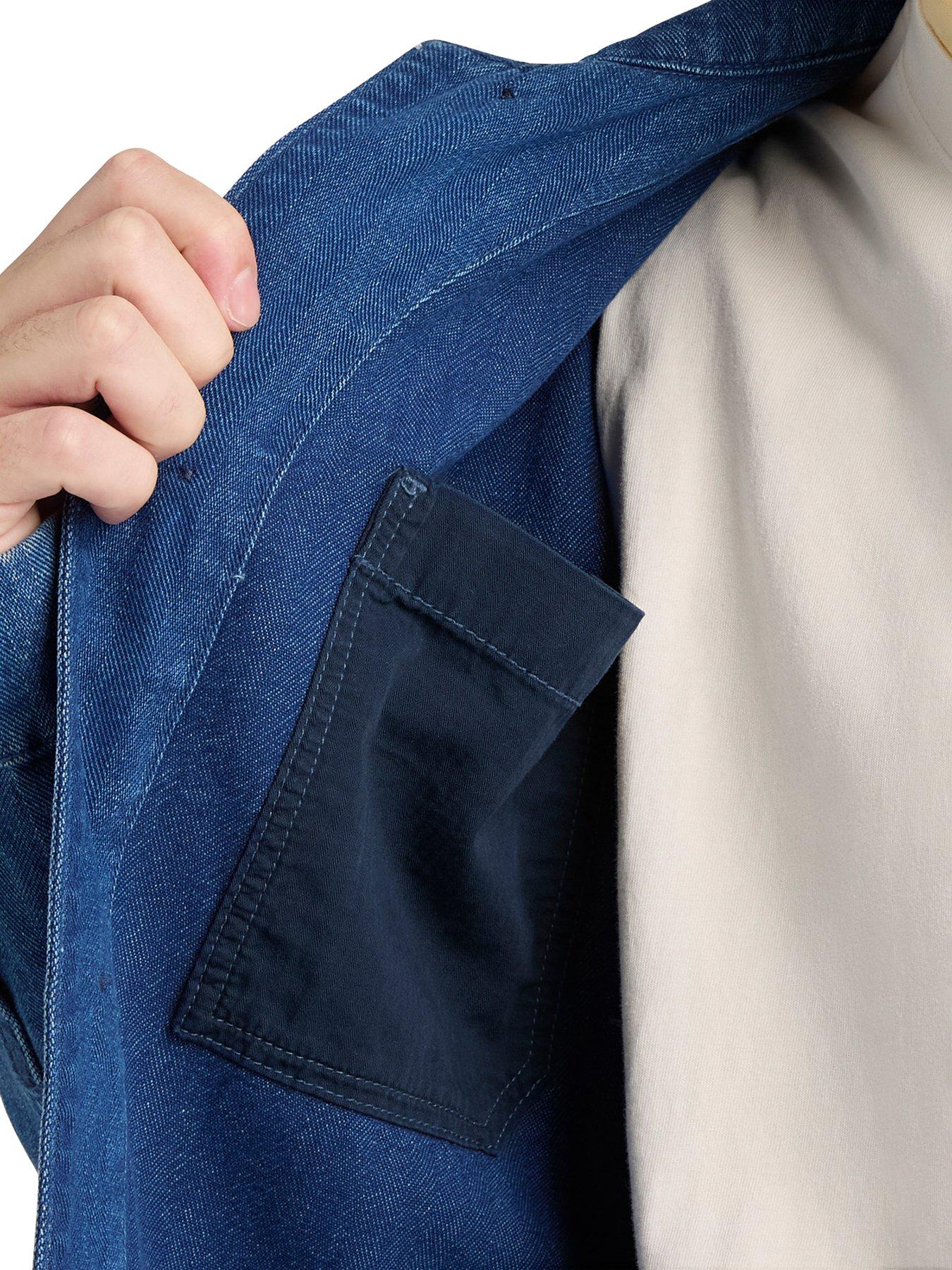 Image 4 of 6 of Timberland Kempshire Herringbone Denim Chore Jacket - Blue