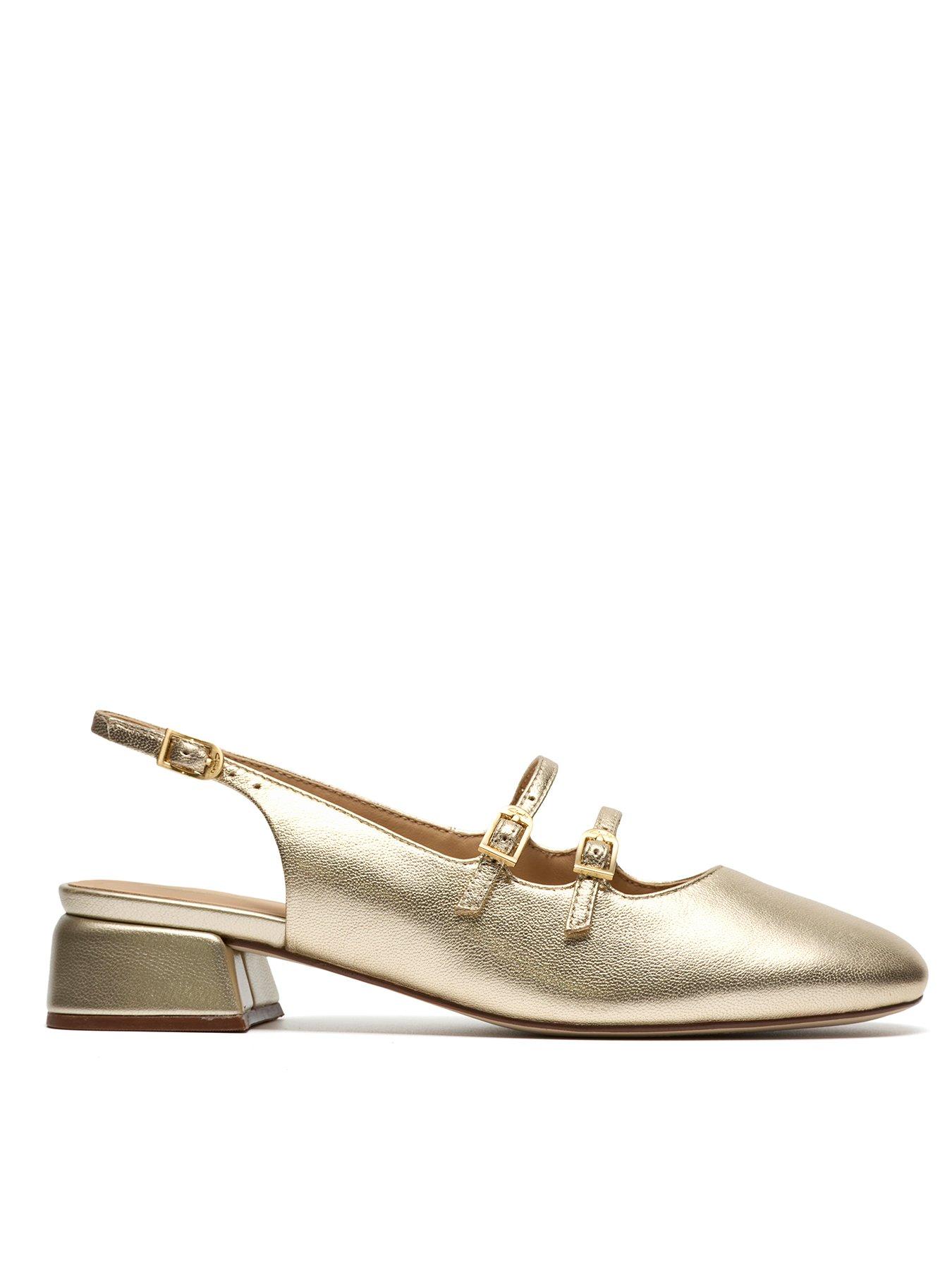  image of clarks-daiss30-dazz-shoes-gold-leather