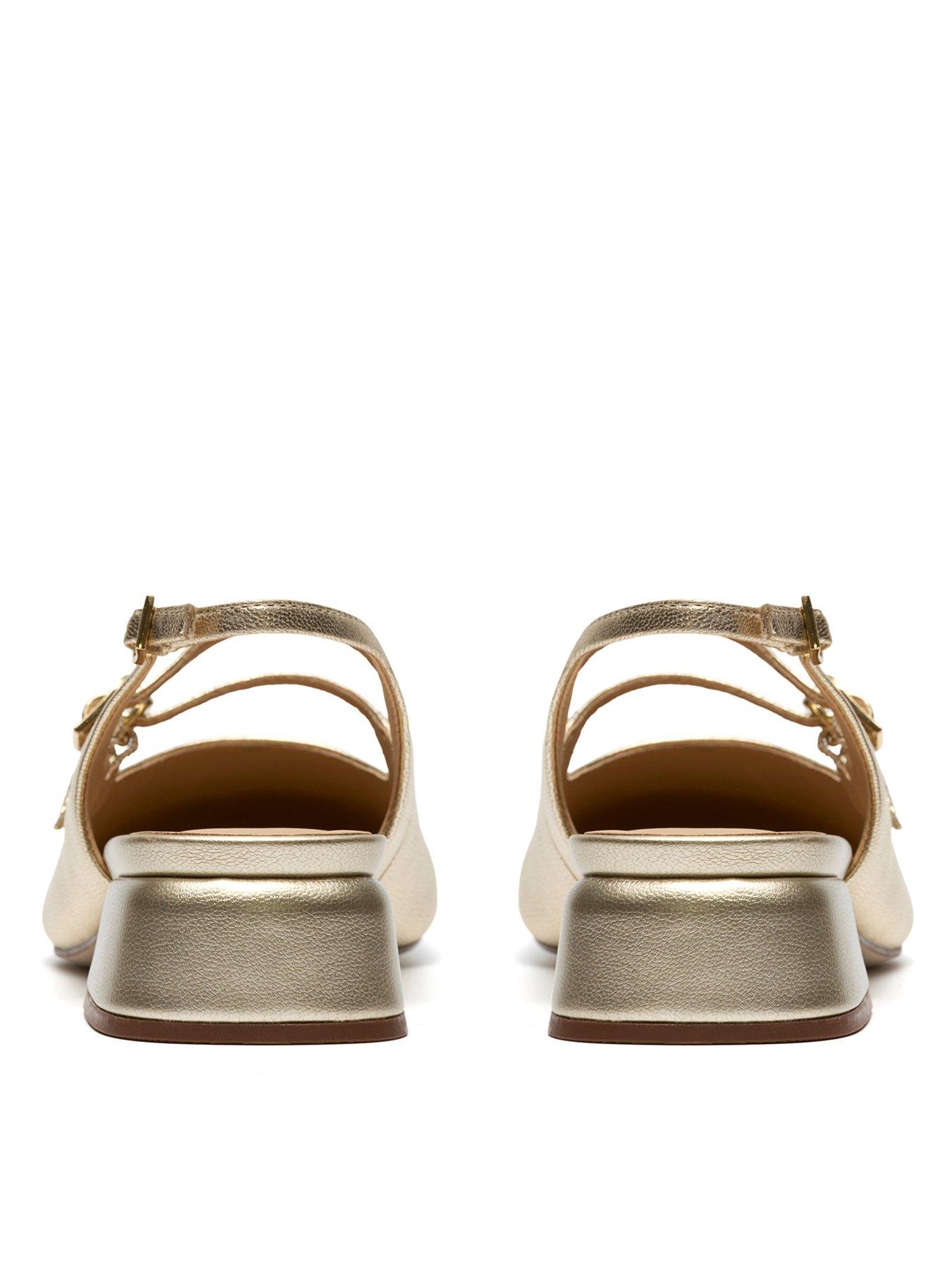  image of clarks-daiss30-dazz-shoes-gold-leather
