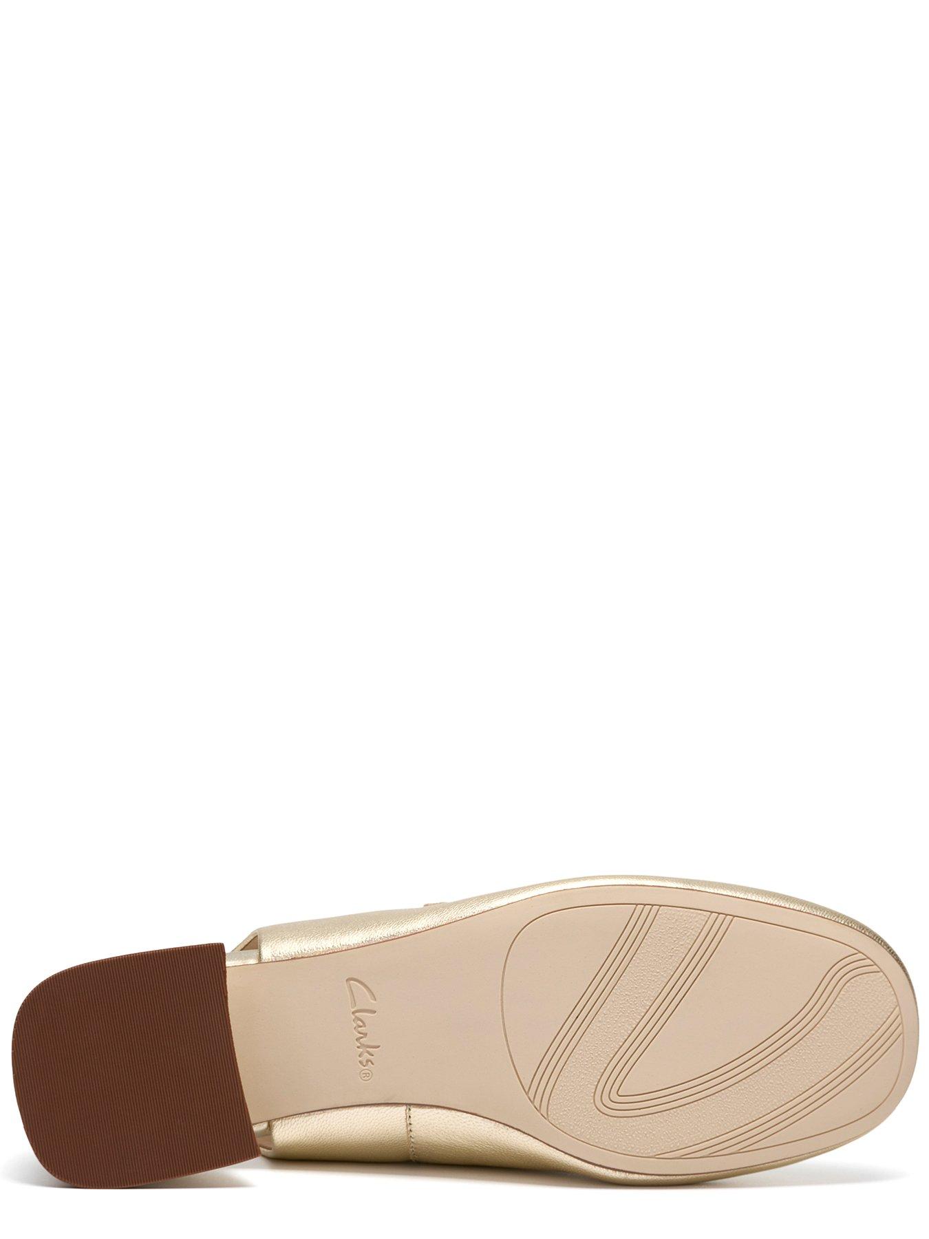  image of clarks-daiss30-dazz-shoes-gold-leather