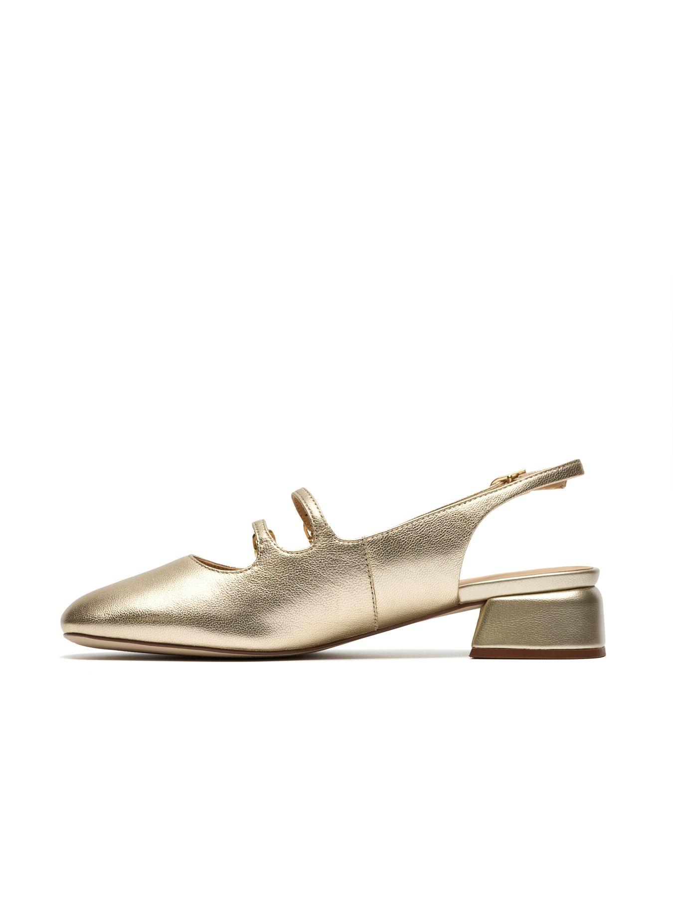  image of clarks-daiss30-dazz-shoes-gold-leather